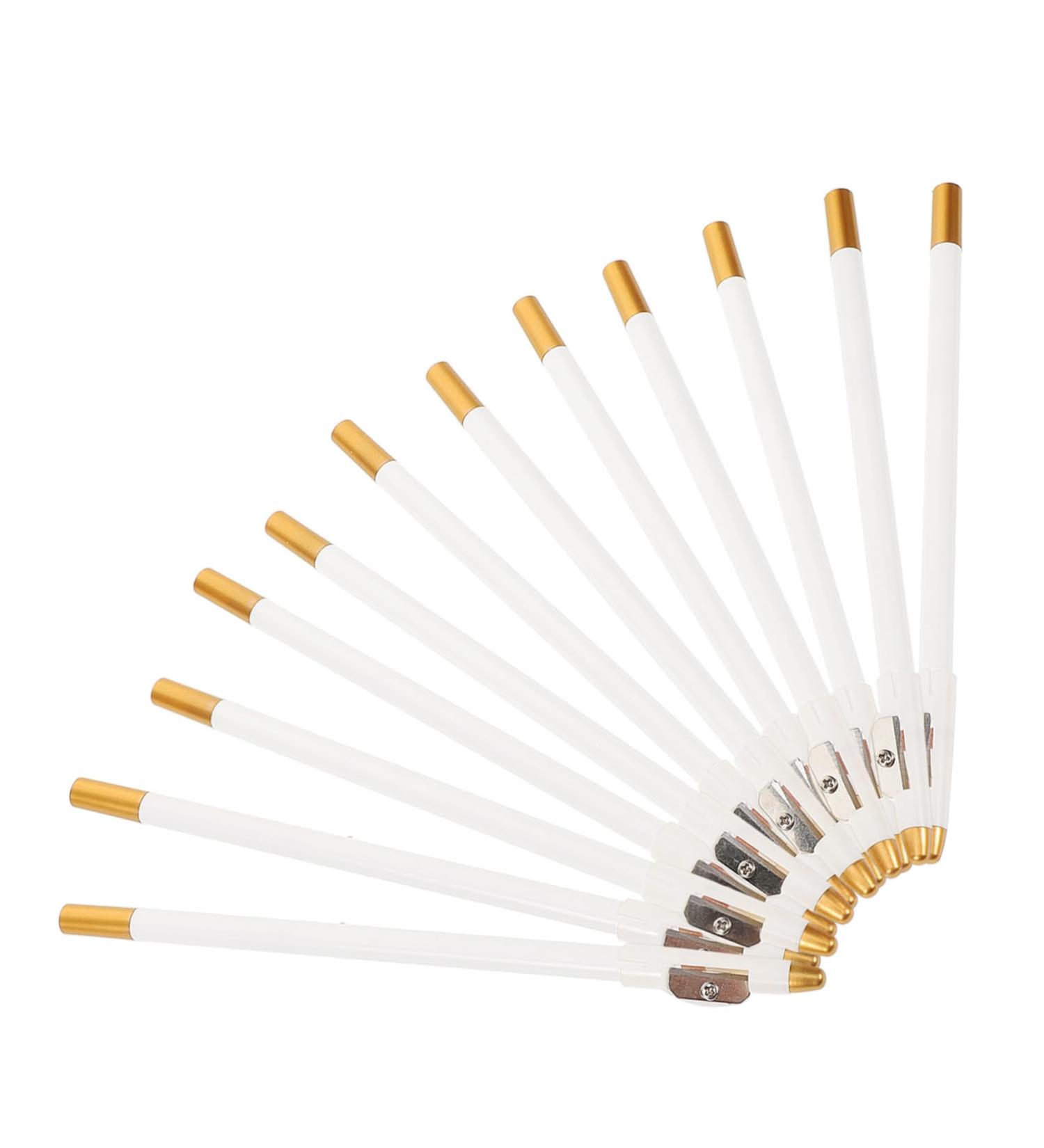 FOYTOKI 12pcs Eyebrow Pencil Sharpener Eyebrow Pencils Makeup Eyebrow Pen for Women Wooden White - Buy Online on SooperMarket.com
