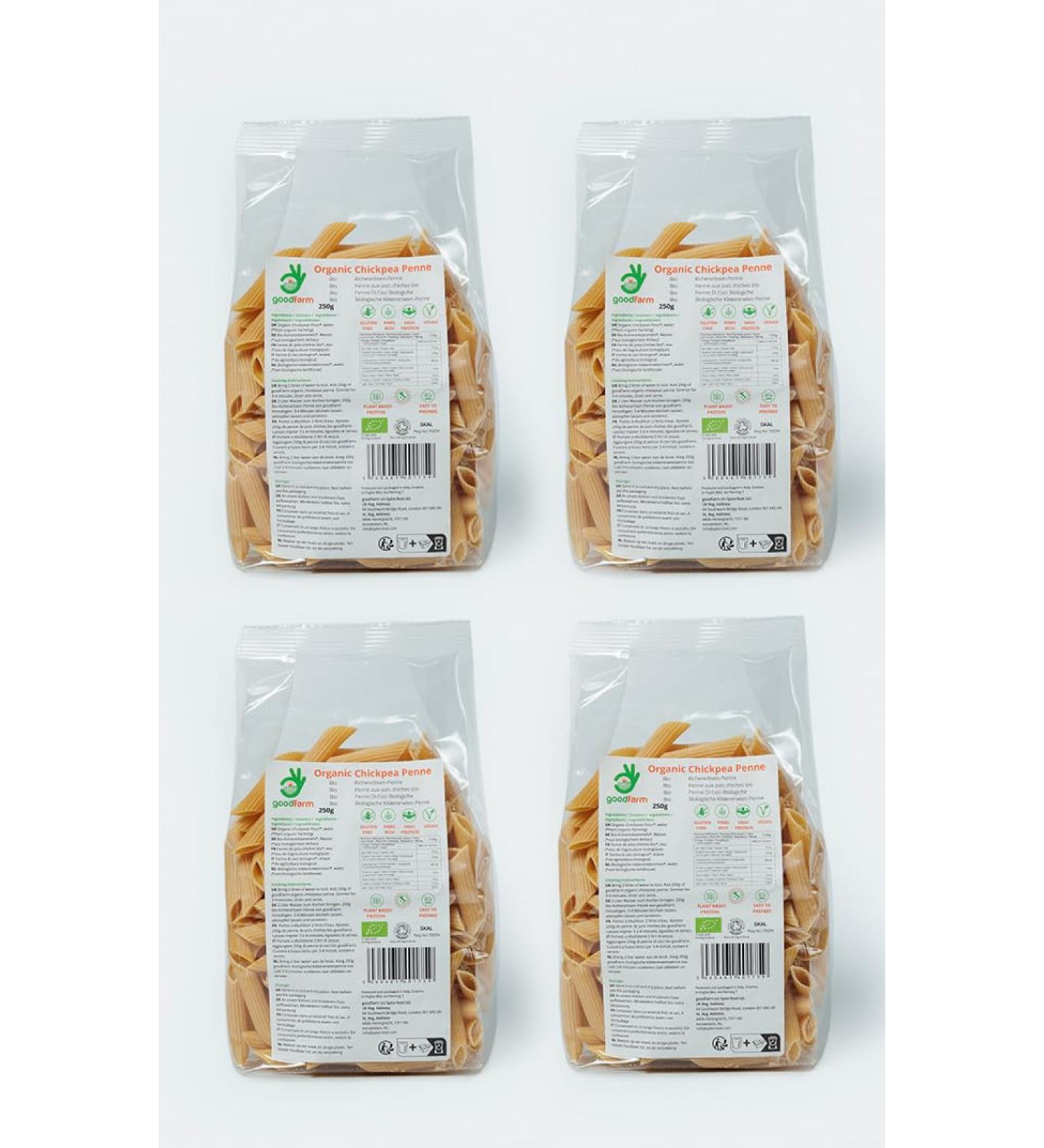 Organic Chickpea Penne Pasta 1kg - High Protein & Fiber, Gluten-Free, Vegan, Low Calorie - Buy Online on SooperMarket.com