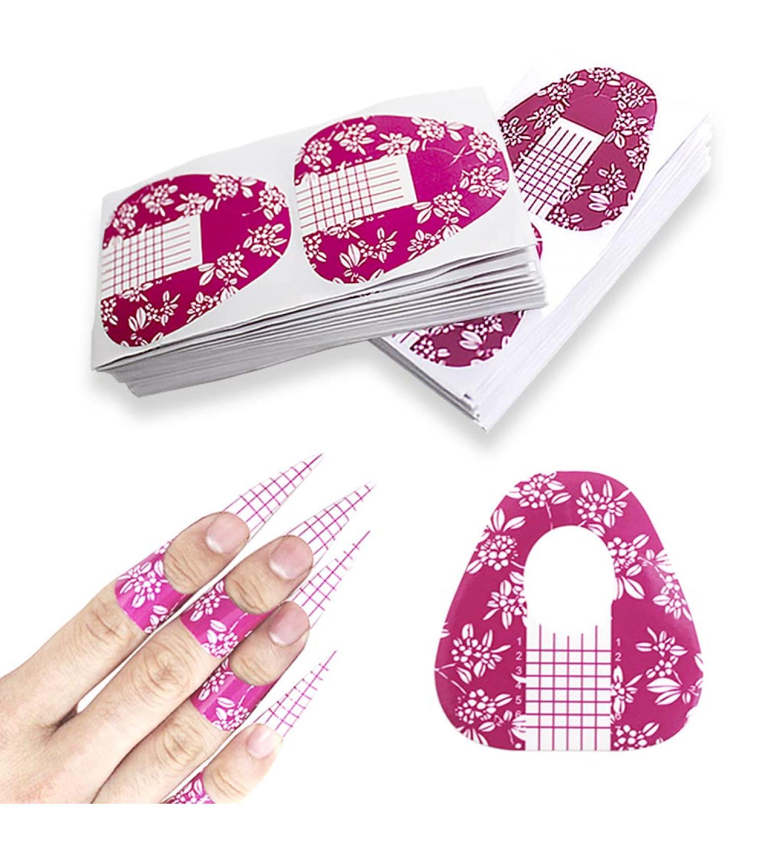 LAIION 200PCS Purple Acrylic Nail Forms | Horseshoe-Shape Extension Tips for Acrylic & Gel Nails - Buy Online on SooperMarket.com
