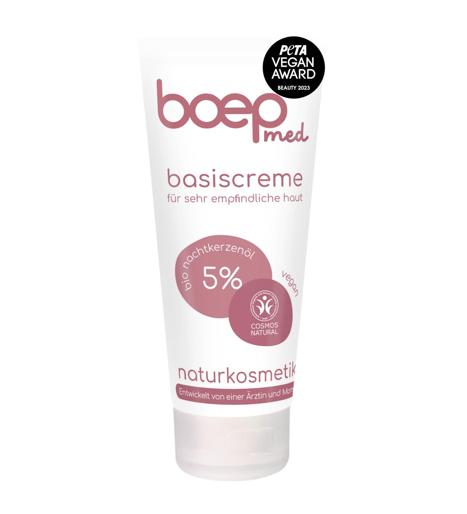 Boep Med Base Cream - Award-Winning Vegan Face Cream for Problem Skin | Natural Care for Neurodermatitis & Rosacea | 200ml Certified Natural Cosmetics - Buy Online on SooperMarket.com