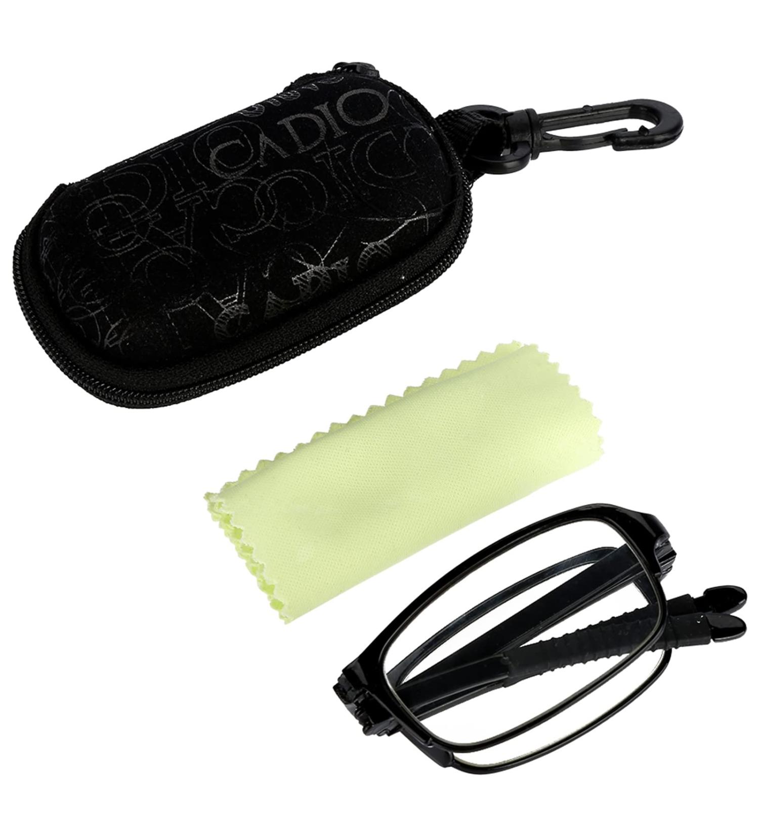Folding Reading Glasses for Men & Women - Portable Ultra Thin Black Presbyopic Glasses (2.0) | International Shipping - Buy Online on SooperMarket.com