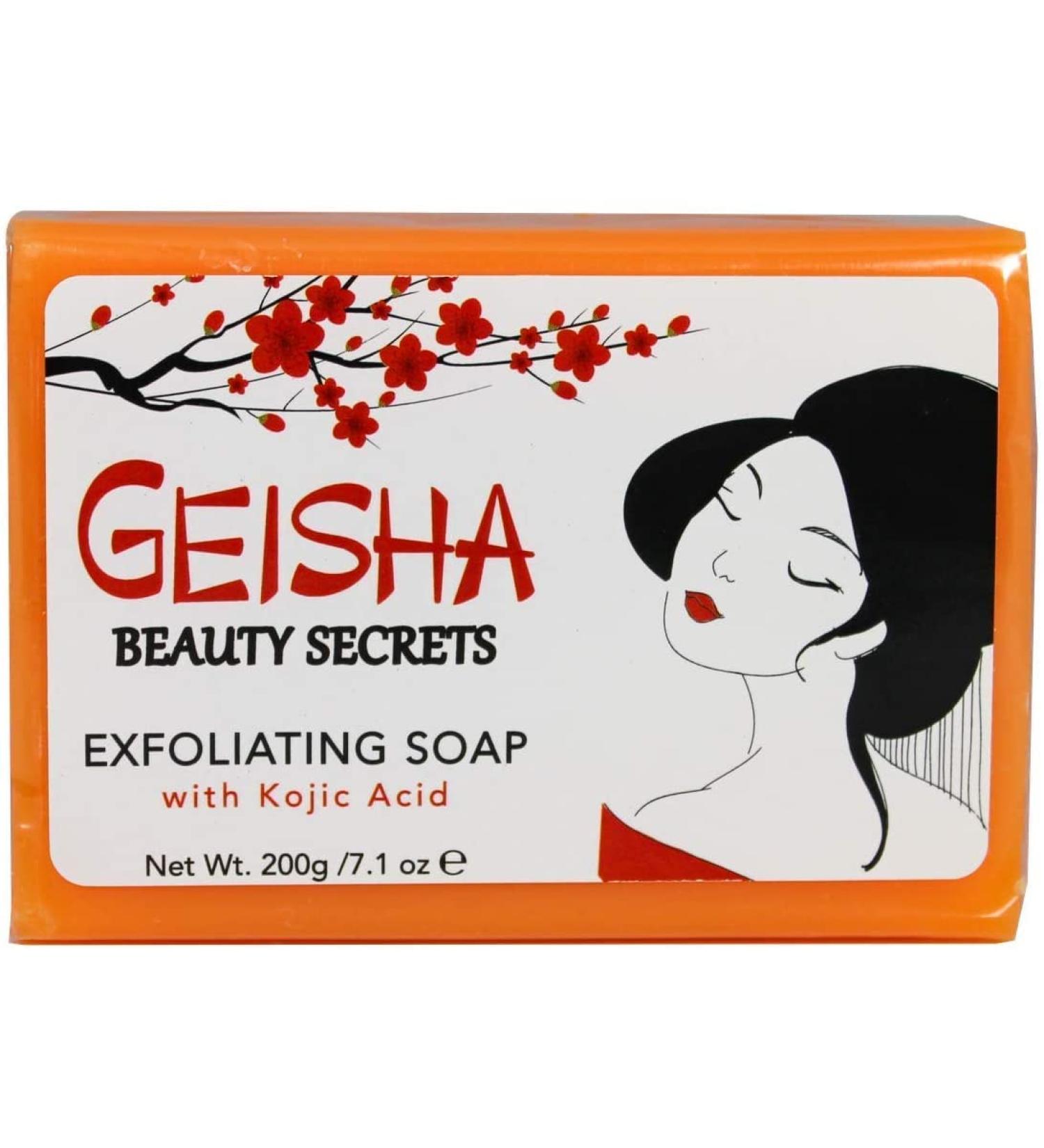 Geisha Kojic Acid Soap 7 oz - Skin Brightening Bar with Coconut Oil - Reduce Pigmentation on Face, Body, Hands, Knuckles - 7.1 Ounce - Buy Online on SooperMarket.com