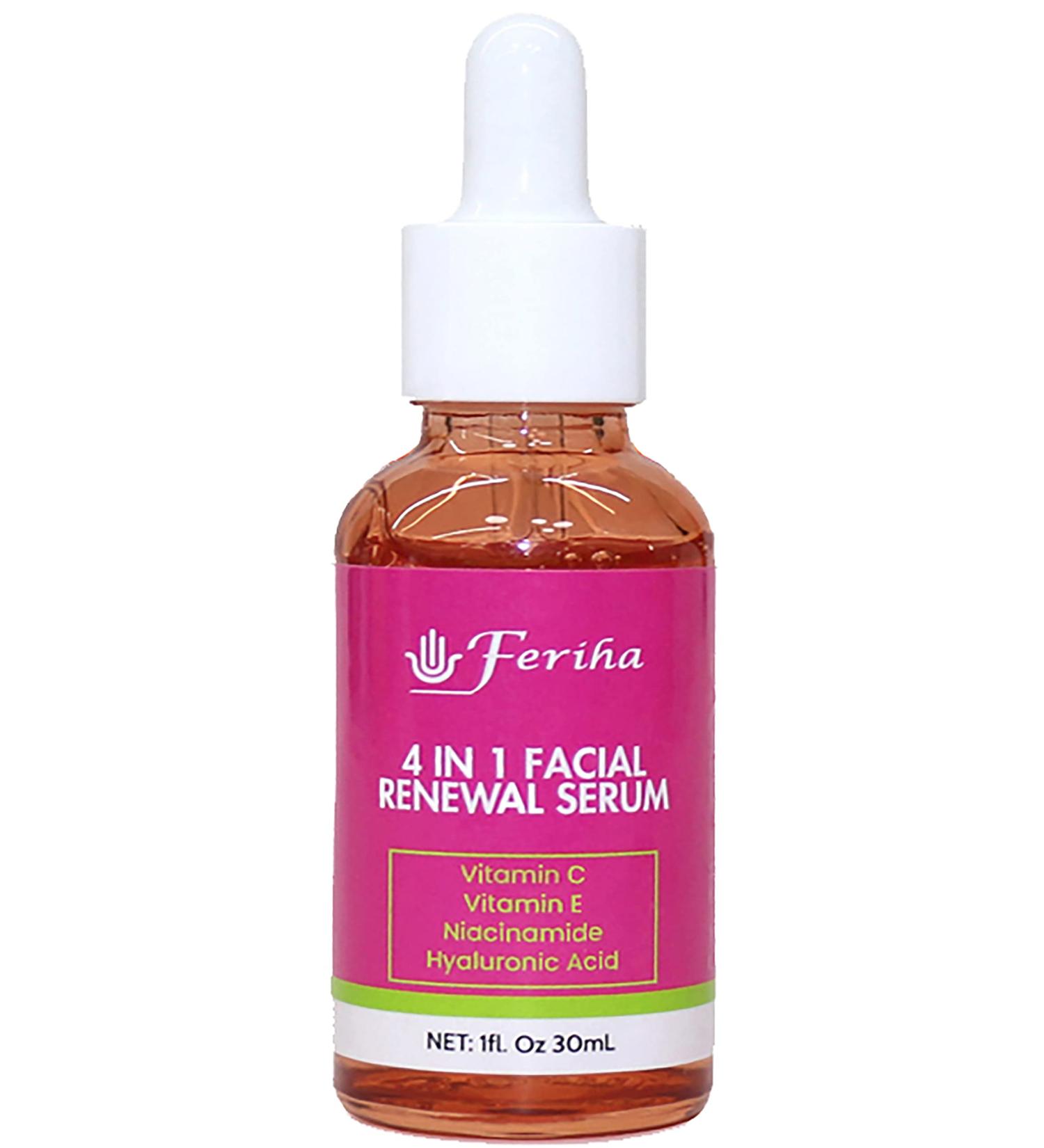4 in 1 Facial Renewal Serum - Vitamin C E Hyaluronic Acid & Niacinamide | Ultra Regenerating Treatment for Radiant Skin - Buy Online on SooperMarket.com
