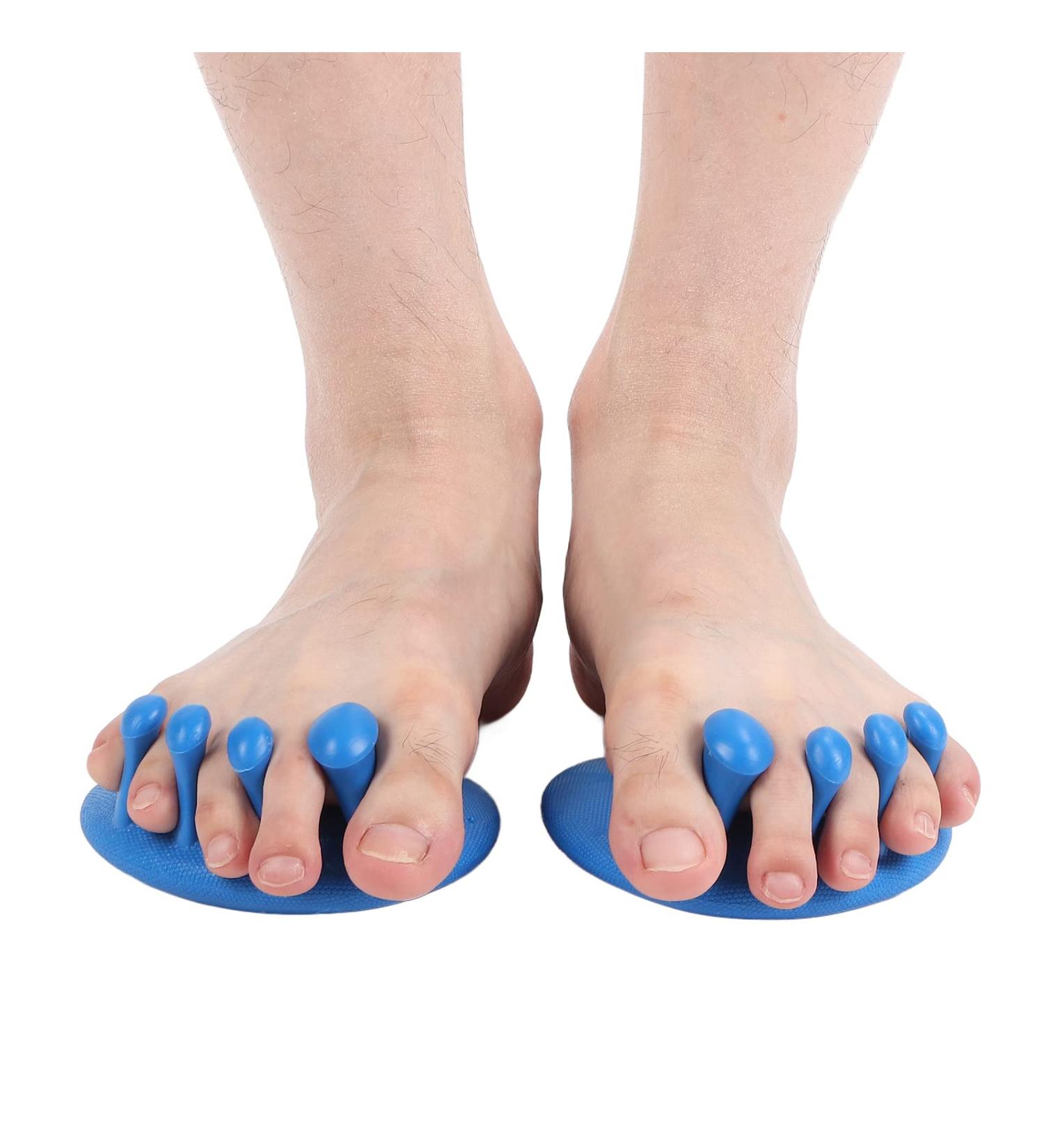 2pcs Large Friction Toe Separator Spacers | Meniscus Soles Dot Grid Design | Portable Body Corrector for Home - Buy Online on SooperMarket.com