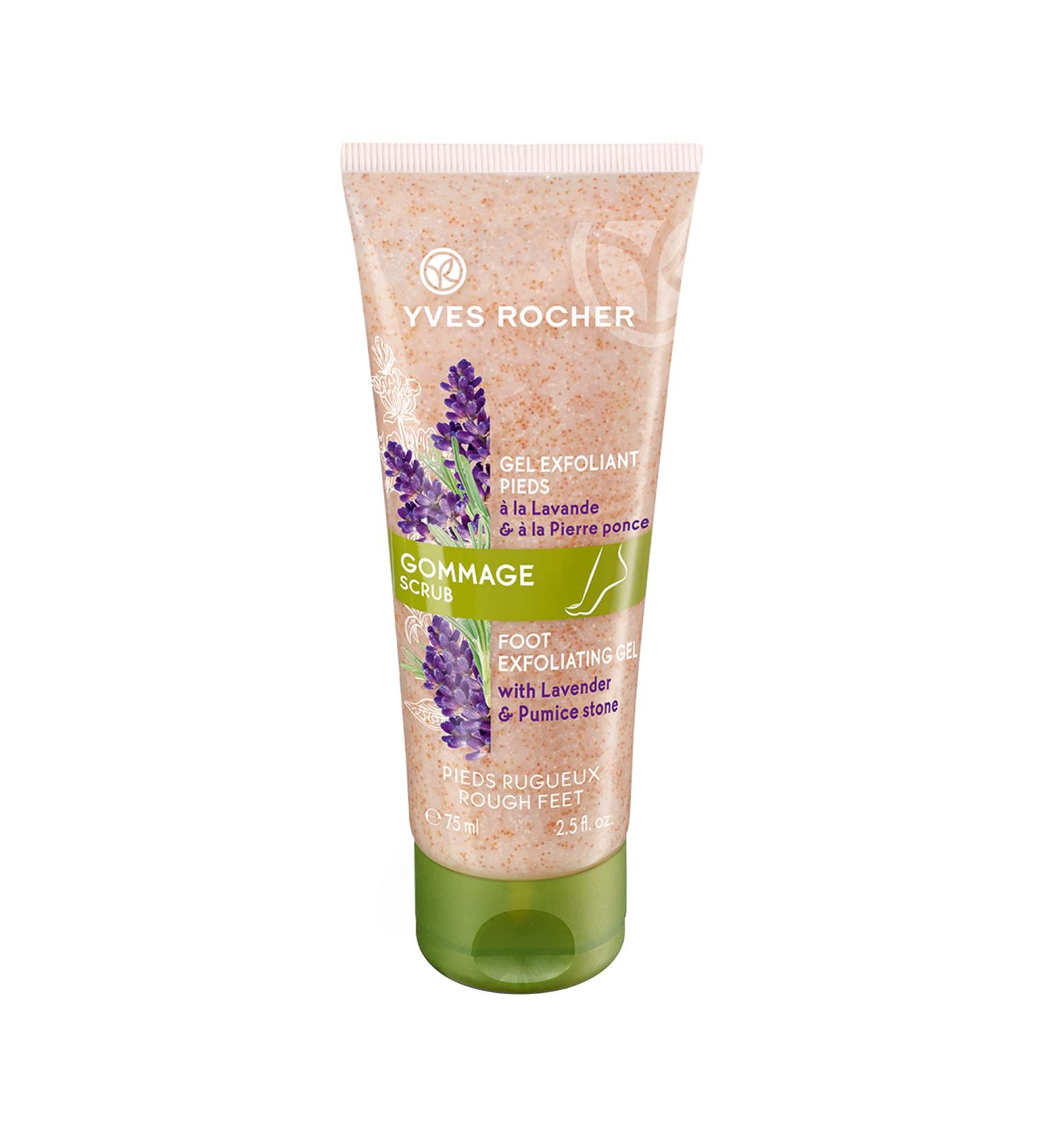 Yves Rocher Lavender & Pumice Foot Scrub - 2.5 Oz - Exfoliating Treatment - Buy Online on SooperMarket.com