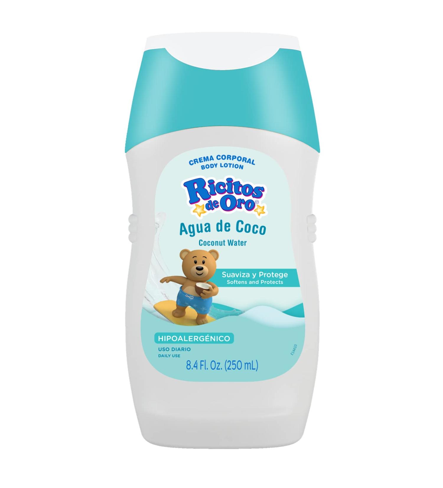 Ricitos de Oro Coconut Water Body Cream | Grisi 250ml | Hypoallergenic Baby Skin Moisturizer | Softens & Protects for Daily Use - Buy Online on SooperMarket.com