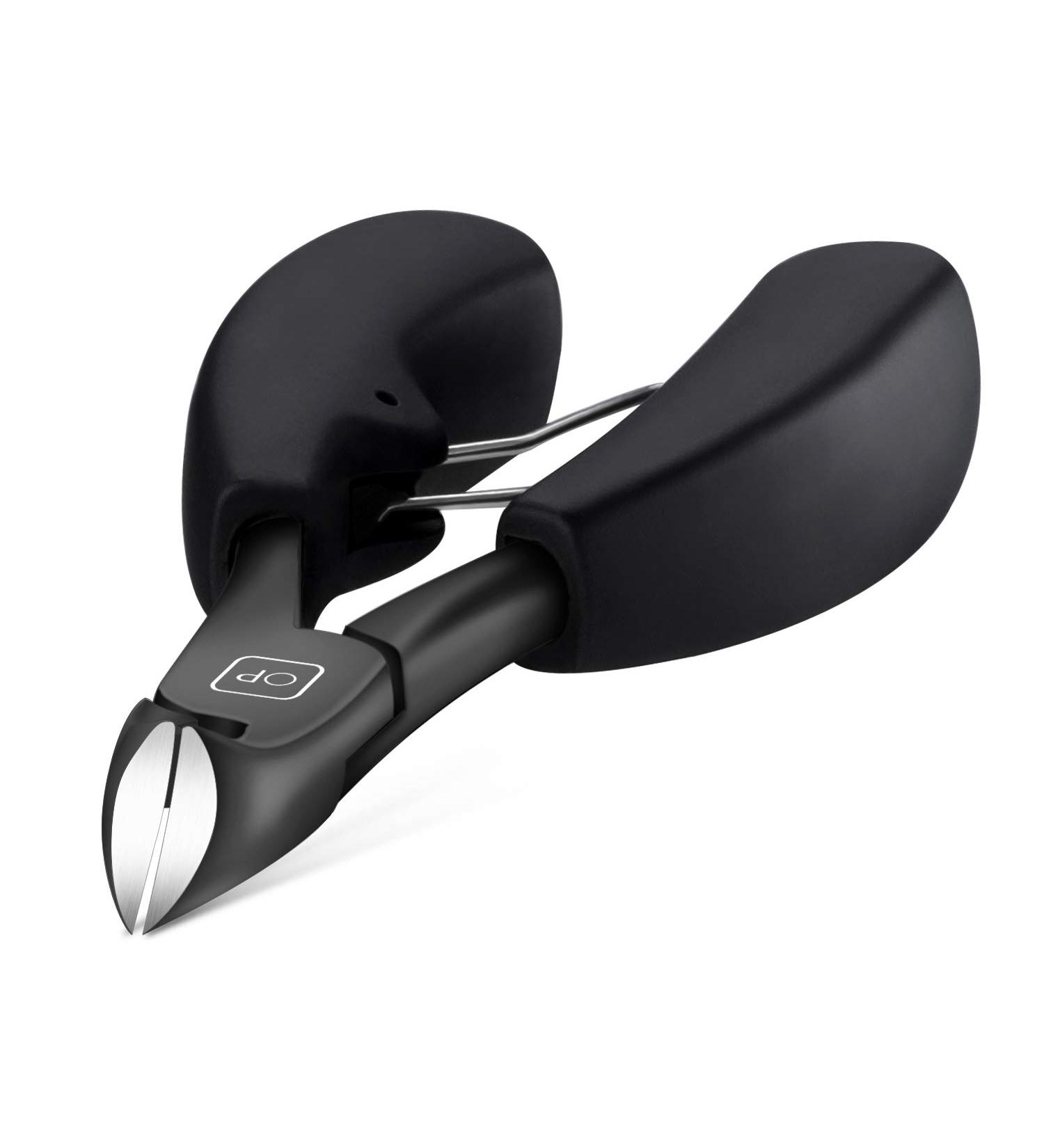 opove X5 Black Heavy Duty Toenail Clippers for Thick Ingrown Nails - Precision Nail Scissors with Super Sharp Curved Blade - Professional Grooming Tool - Buy Online on SooperMarket.com