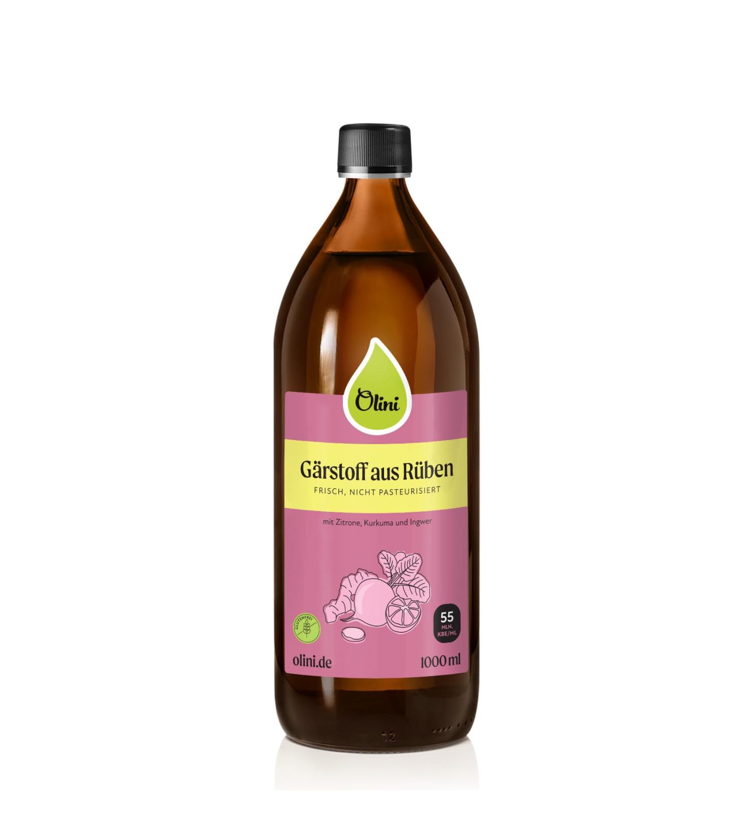 Olini Fermentation Beet Drink 1L - Natural Probiotic with Lemon Turmeric & Ginger - Freshly Pasteurized Preservative-Free - Buy Online on SooperMarket.com