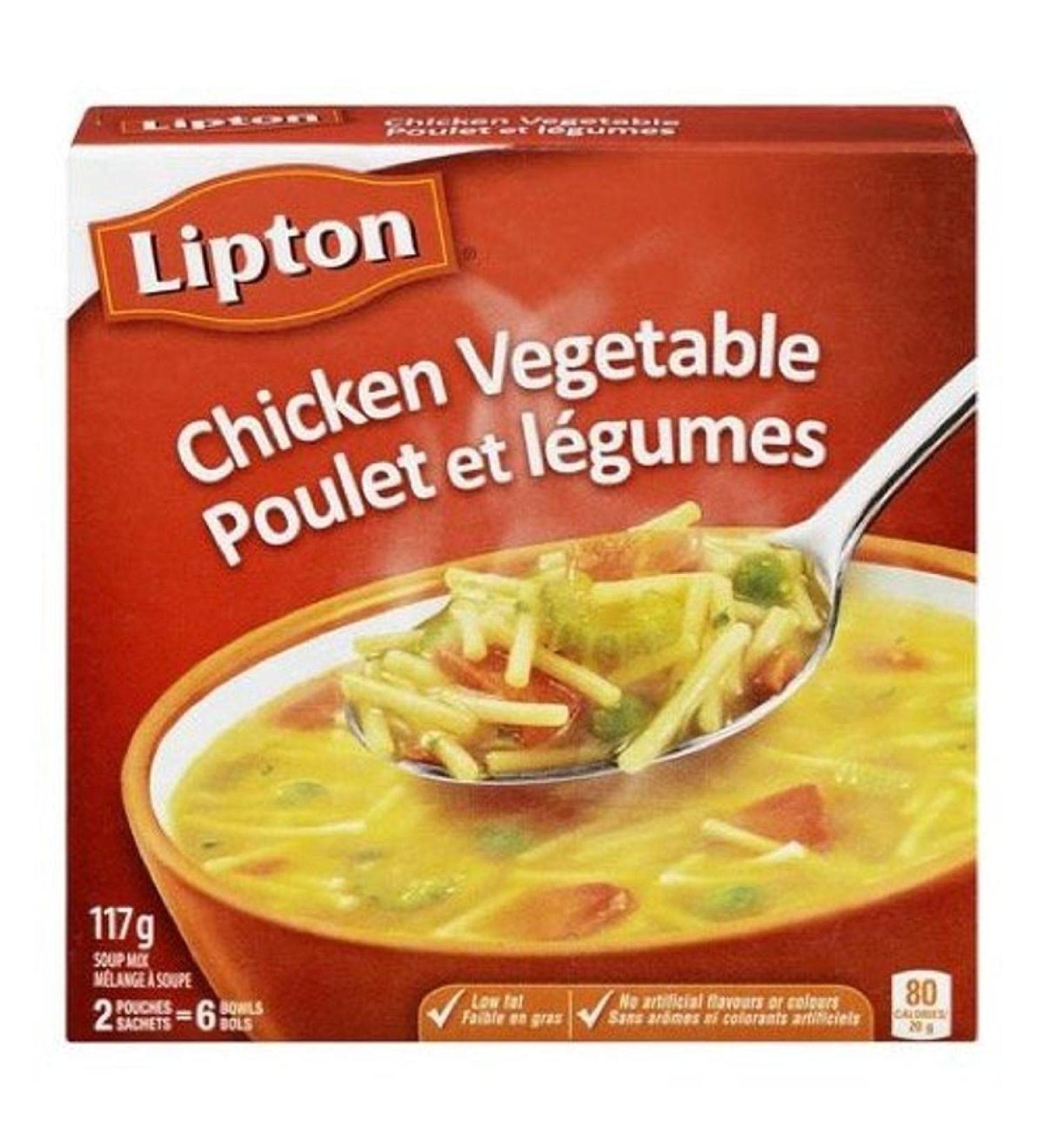 Knorr Lipton Chicken Vegetable Soup Mix 2 Pouches (117g) Chicken Noodle Chicken Vegetable 117 g (Pack of 1) - Buy Online on SooperMarket.com