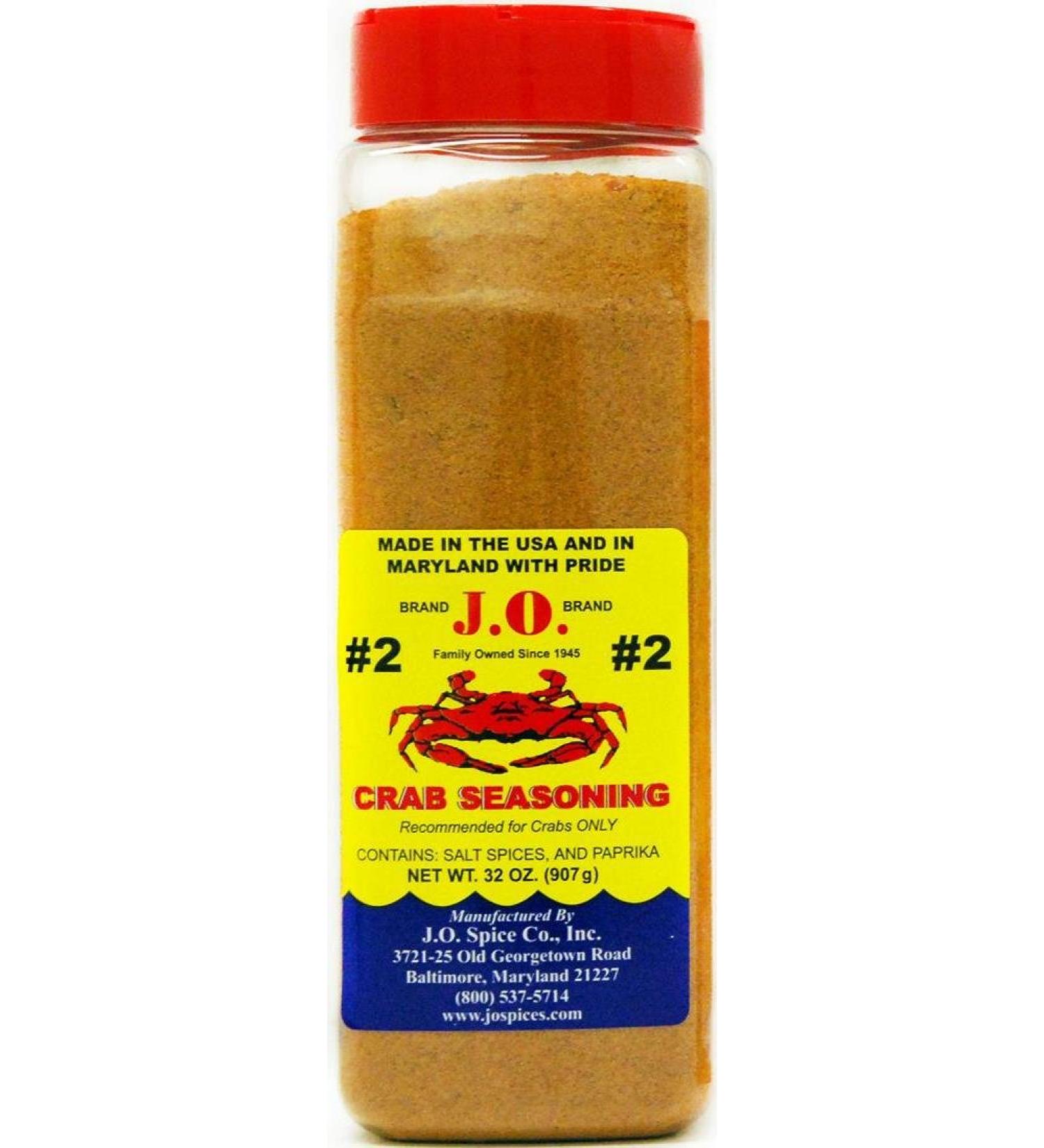 J.O. Crab Seasoning #2 32oz - 2lb (1 Pack) | Authentic Maryland Spice Blend - Buy Online on SooperMarket.com