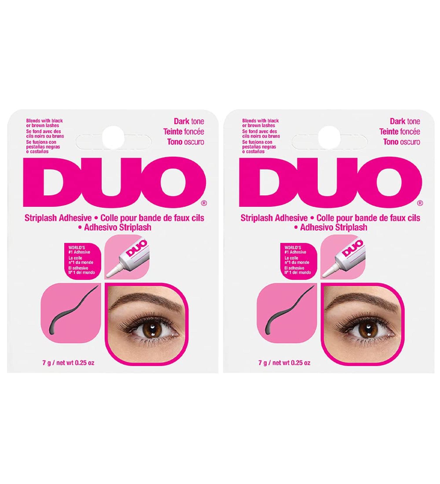 Duo Dark Tone Strip Eyelash Adhesive 2-Pack 0.25 oz - Long Lasting Adhesive for Strip Lashes - Buy Online on SooperMarket.com