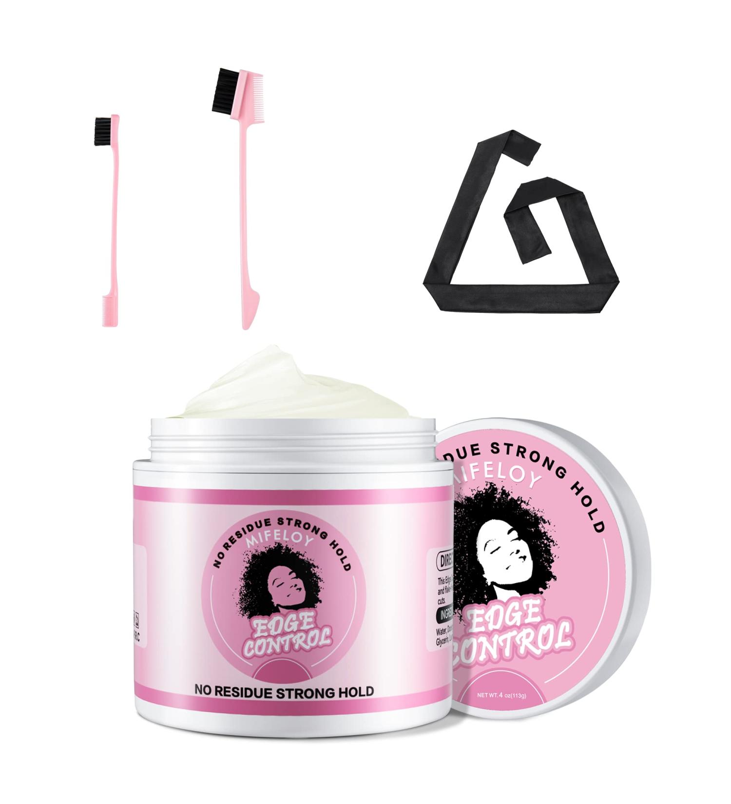 4 Pcs Wig Kit for Lace Front Wigs for Beginners Cosplay Girls Women 113g Edge Control Wax Pomade Styling Gel Satin Edge Laying Scarf 3 In 1 Edge Brush Double Sided Edges Control Brush - Pink - Buy Online on SooperMarket.com