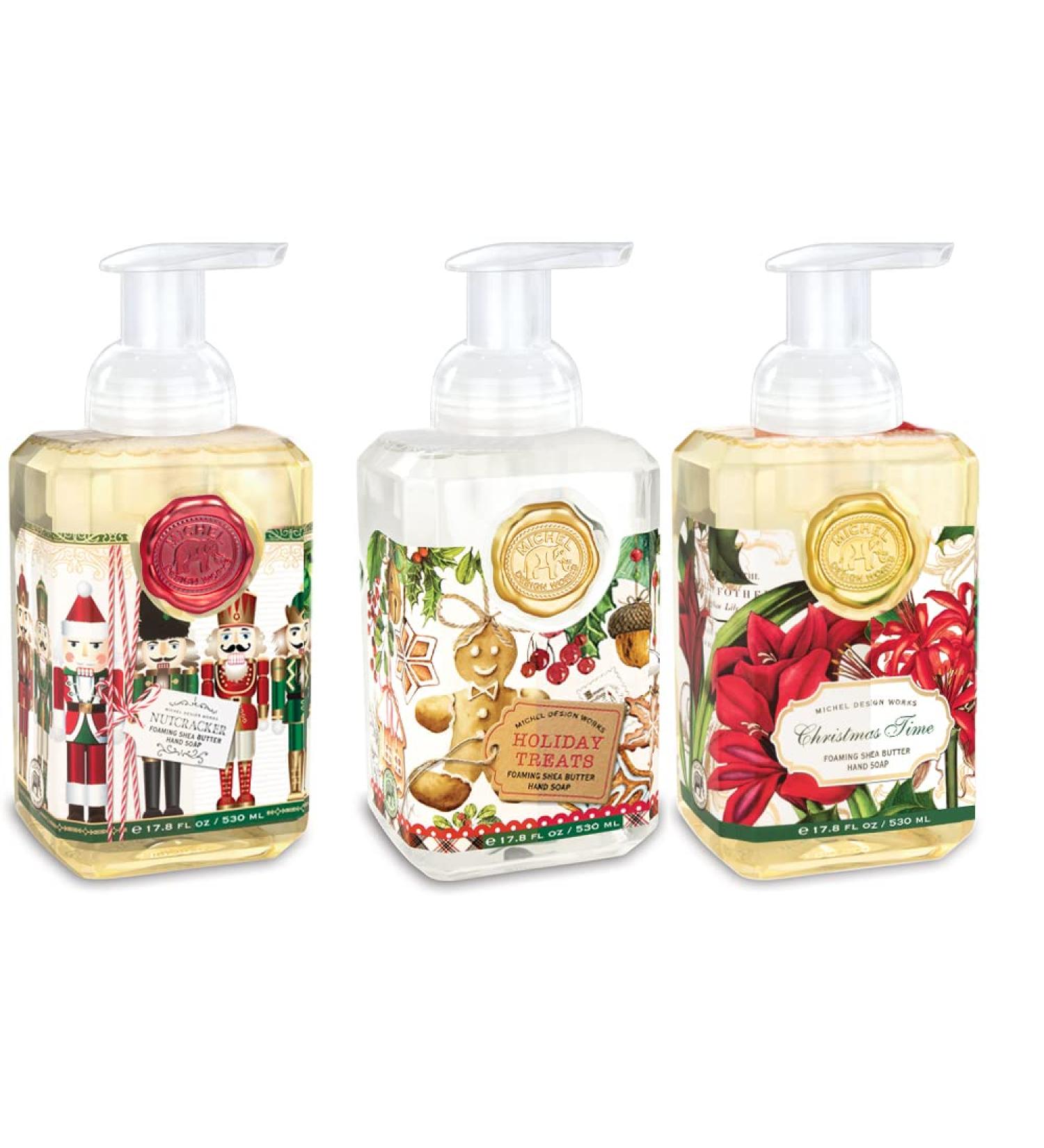 SPECIAL HOLIDAY EDITION Michel Design Works 3-PACK Holiday Foaming Soaps - Christmas Nutcracker & Holiday Treats - Buy Online on SooperMarket.com