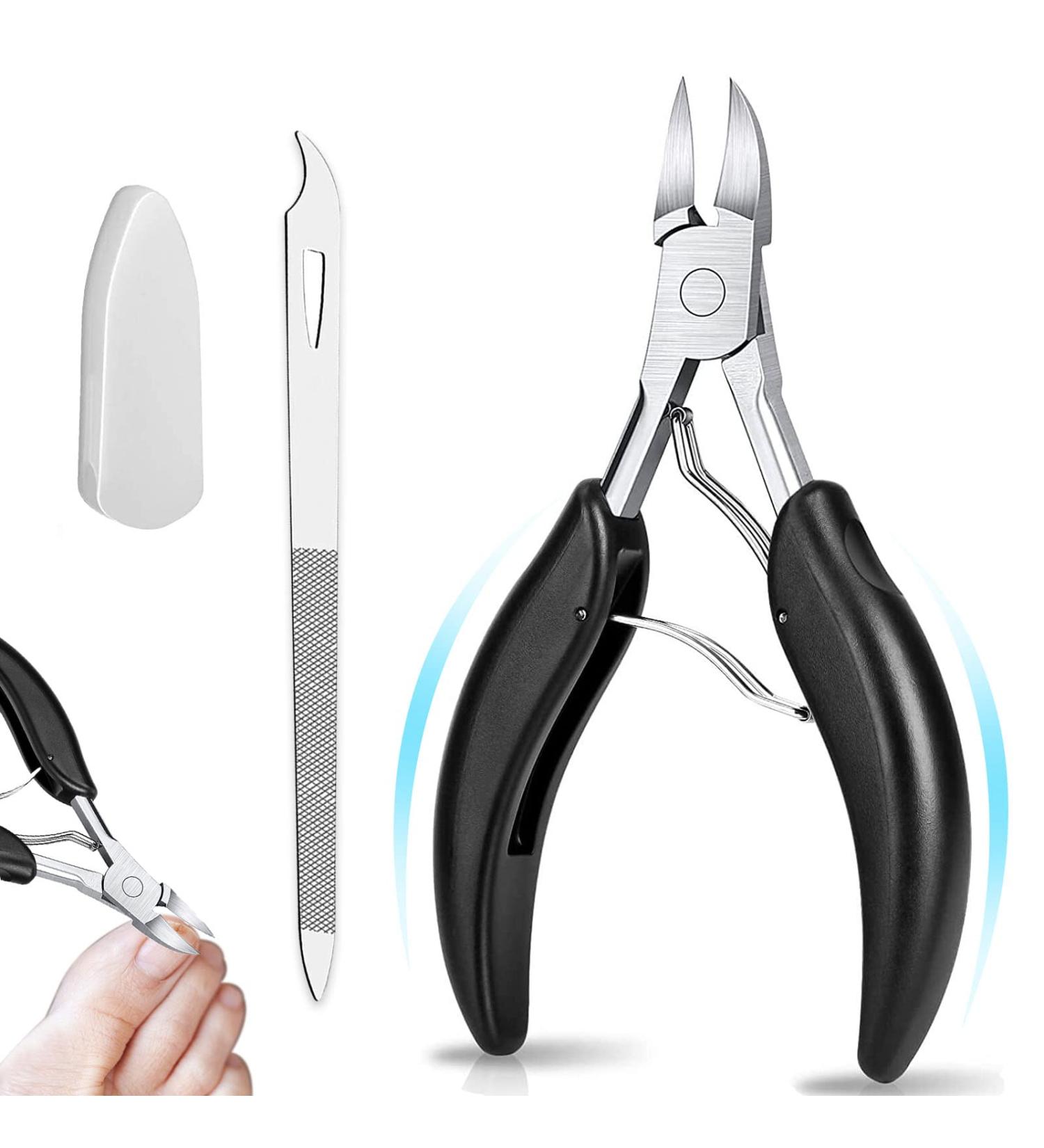 Toe Nail Clipper for Thick or Ingrown Toenails Heavy Duty Toe Nail Clippers Toenails Trimmer Professional Ergonomic Toenail Clippers with Surgical Stainless Steel Sharp Blades - Buy Online on SooperMarket.com