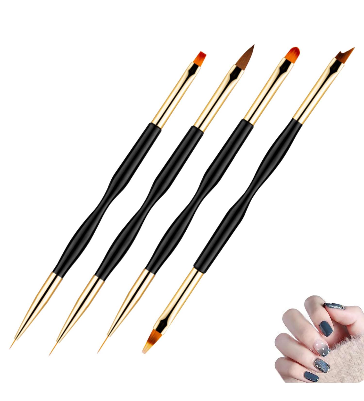 Sularpek Nail Art Liner Brushes Set - 4 Double Ended Brushes for Drawing, Painting, and DIY Design - Buy Online on SooperMarket.com