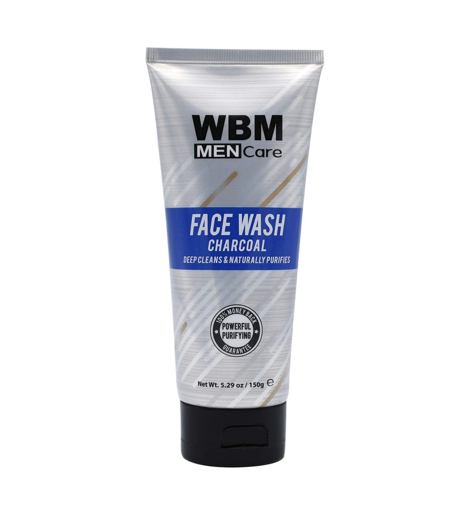 Buy WBM Men Care Charcoal Face Cleanser - Daily Wash for All Skin Types - 5.29 Oz - International Shipping Available - Buy Online on SooperMarket.com