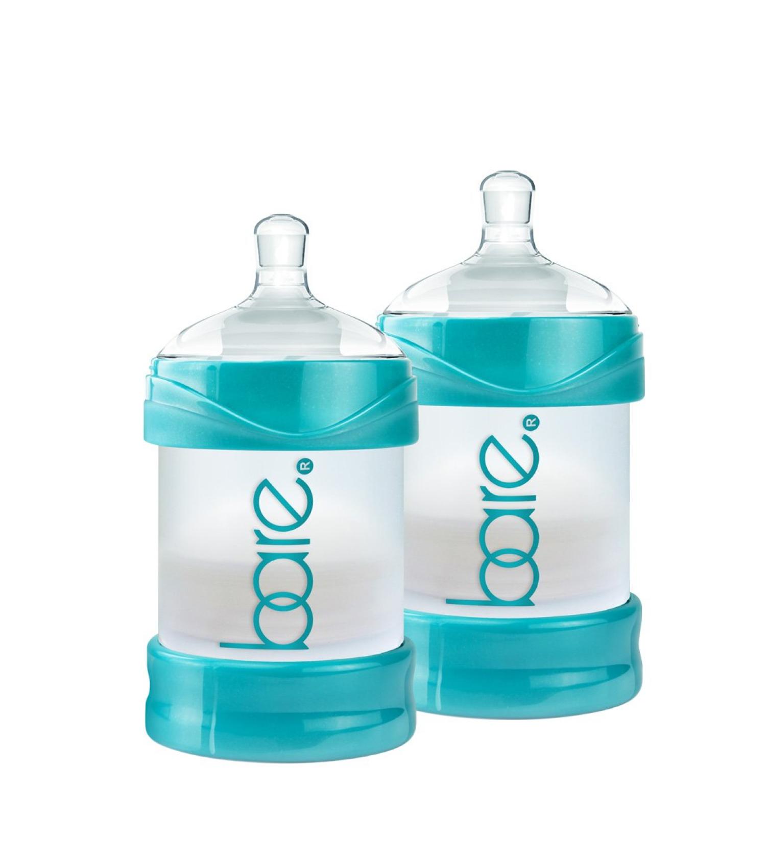 Bittylab Bare Air-Free 4oz Twin w/Easy-Latch Nipples - Reduce Reflux, Colic, Gas & Fuss. Ideal for 0-6 Months Babies. Includes Easy Instructions - Buy Online on SooperMarket.com