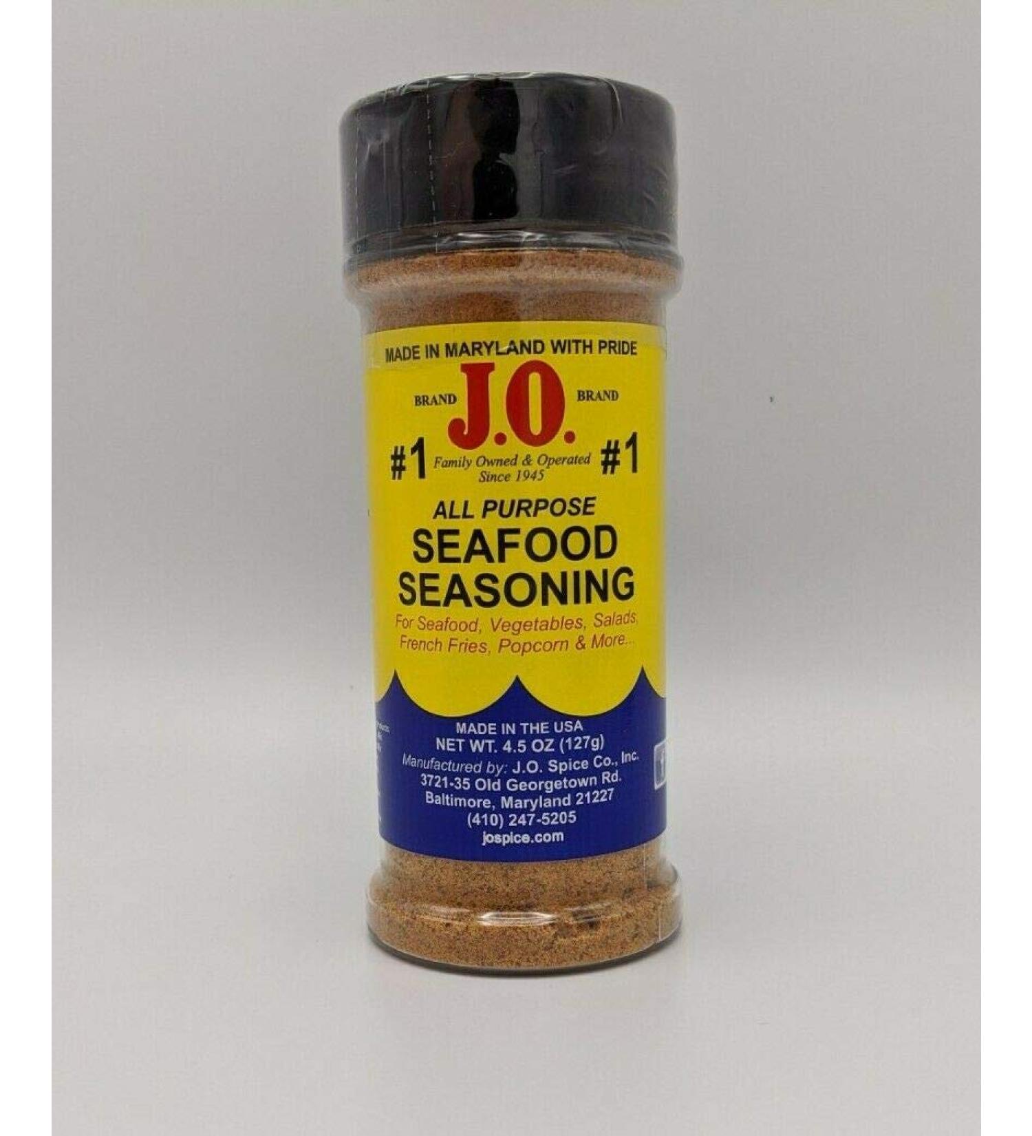 J.O. Spice #1 Seafood Seasoning 4.5 oz Bottle - Authentic Taste of Maryland, USA - Buy Online on SooperMarket.com