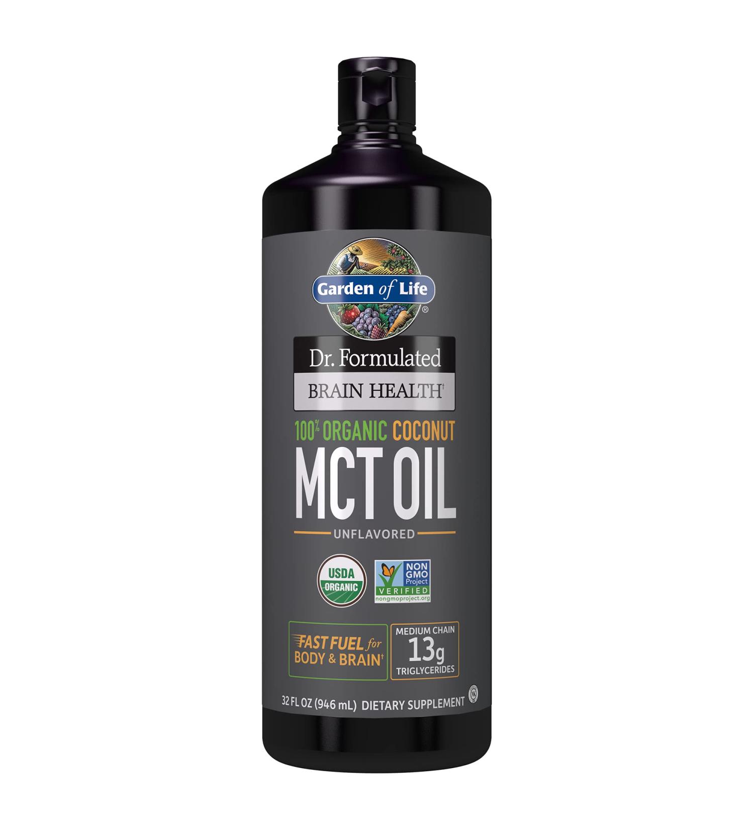 Organic Coconut MCT Oil unflavored - Dr. Formulated Brain Health | 32 fl oz | Garden of Life - Buy Online on SooperMarket.com