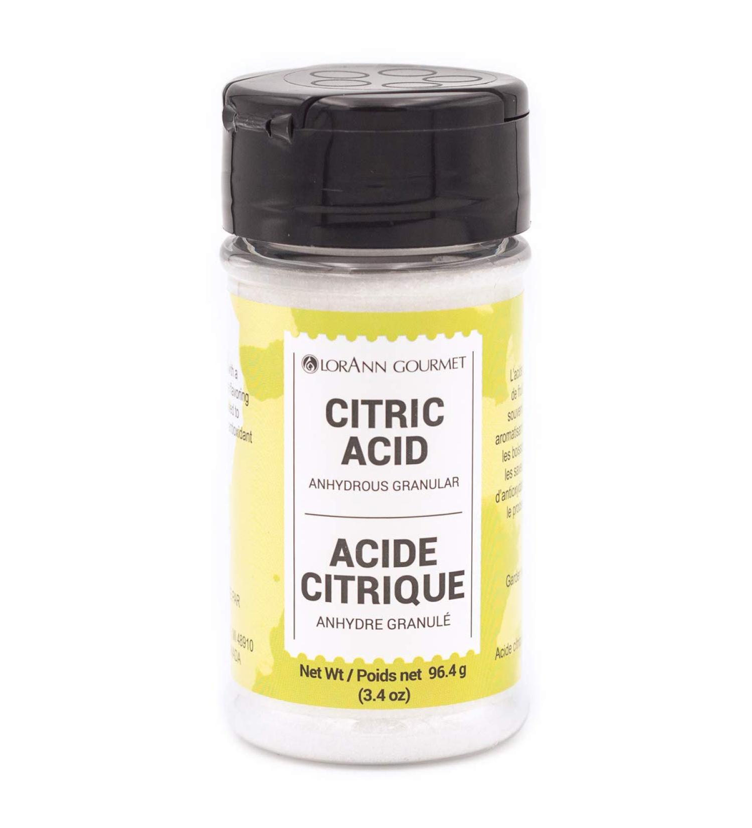 LorAnn Citric Acid 3.4oz Jar - Anhydrous Granular for Cooking & Baking - Buy Online on SooperMarket.com