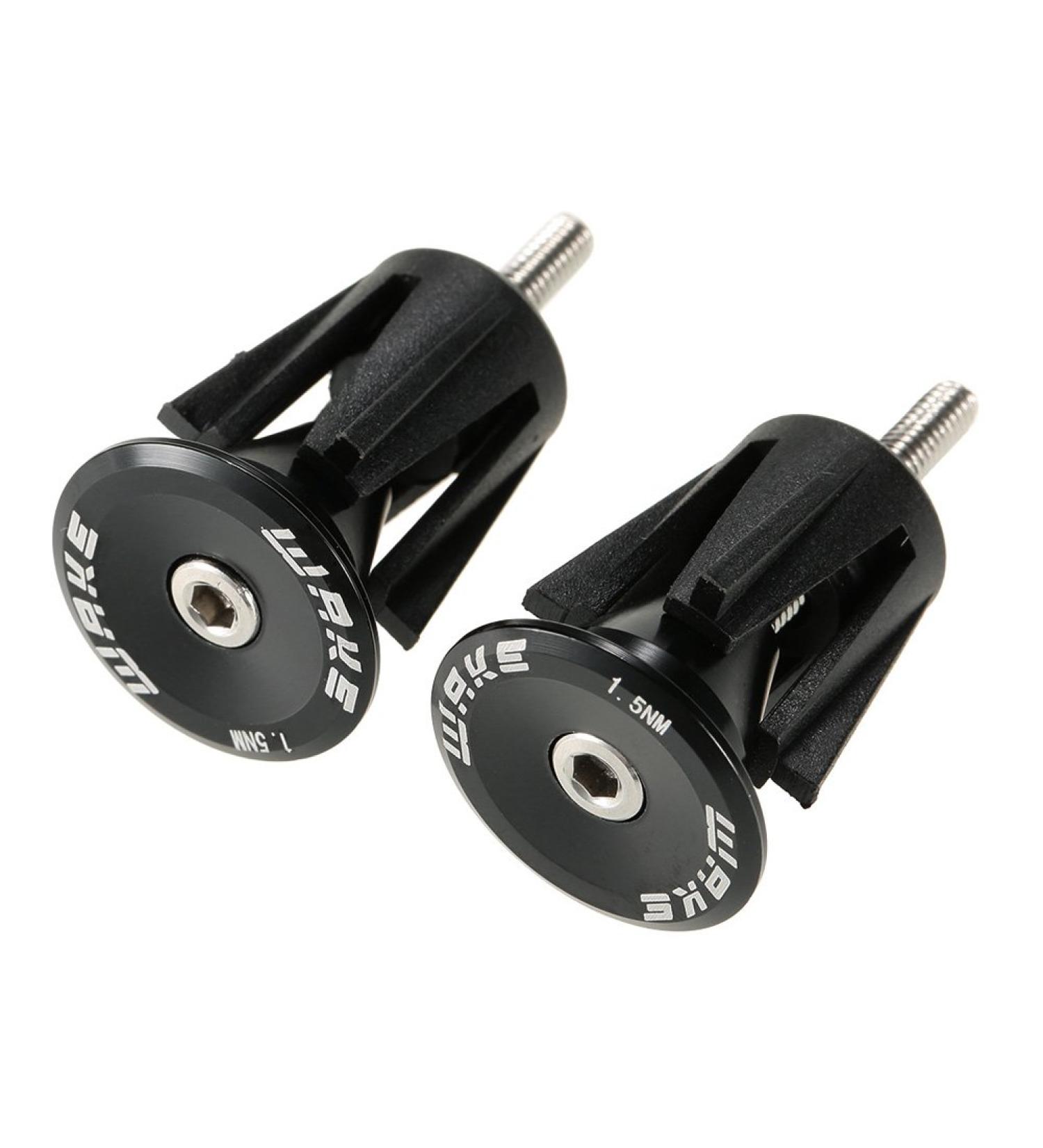 Wake Bar End Plugs - Bicycle Handlebar Caps for MTB, Road Bike, BMX - 2 Counts Rubber Sponge Aluminum - Black/Red/Gold/Blue/Gray - Buy Online on SooperMarket.com