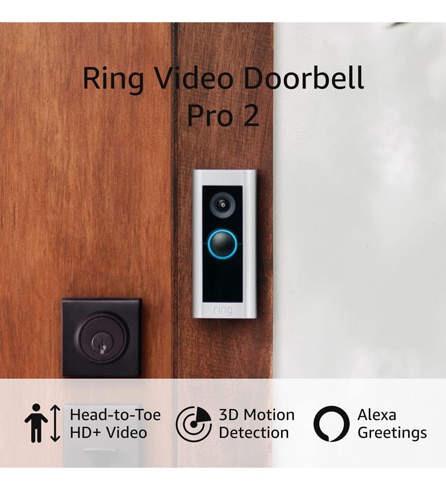 Ring Video Doorbell Pro 2  Best-in-class with cutting-edge features (existing doorbell wiring required)  2021 release Doorbell only - Buy Online on SooperMarket.com
