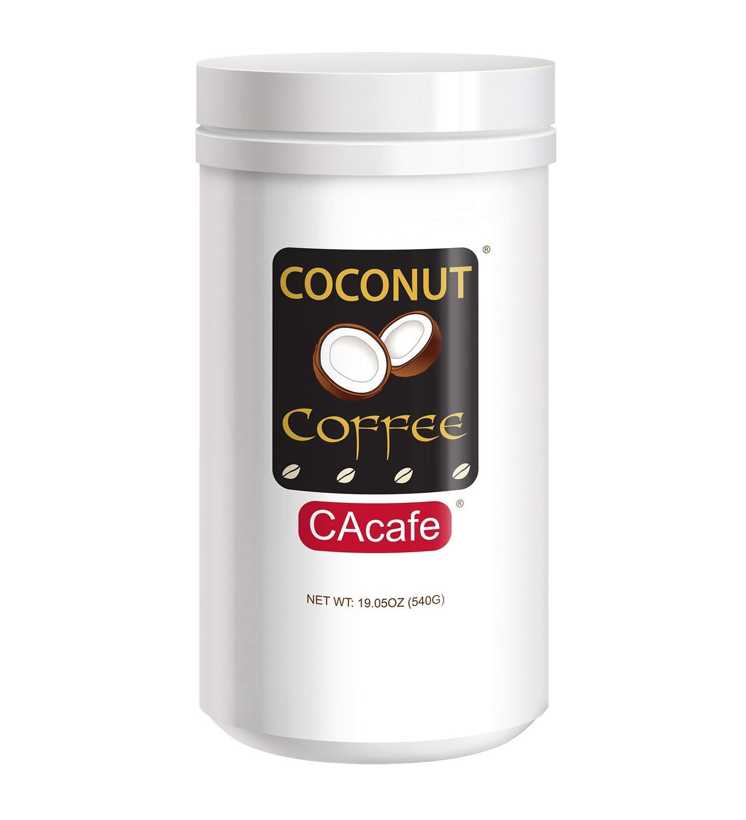 CAcafe Coconut Coffee Creamy Drink Mix 19.05oz - Colombian Coffee Infused with Coconut - Antioxidant-Rich Natural Energy Drink for Stress Relief - Make Iced or Hot - 1 Pack - Buy Online on SooperMarket.com