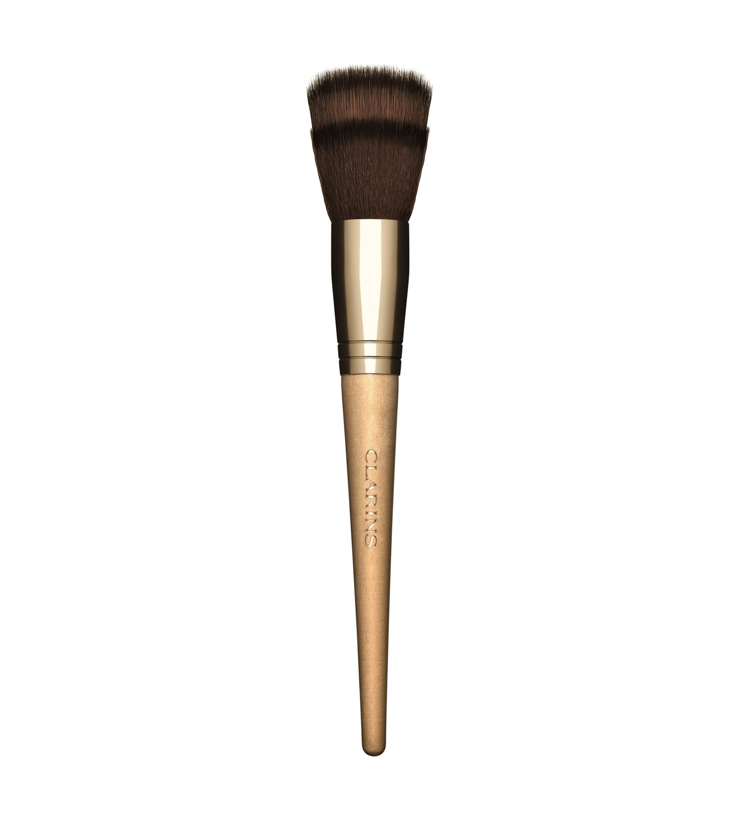 Clarins Multi-Use Foundation Brush | Multi-Purpose Flared Brush | Blends Liquid Cream and Powder Formulas With Sheer Flawless and Natural-Looking Results | Ultra-Soft Synthetic Fibers