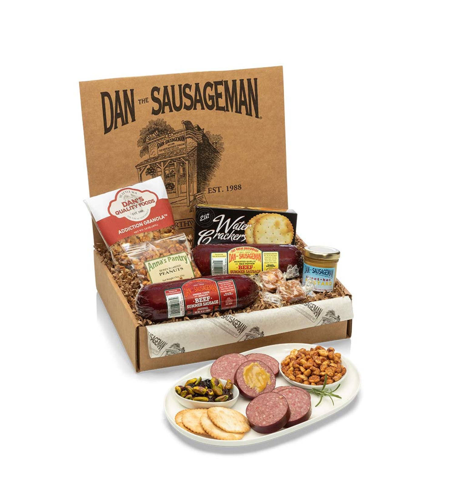 Dan the Sausageman Gift Box Ã¢â¬â Original & Garlic Smoked Summer Sausages - Buy Online on SooperMarket.com
