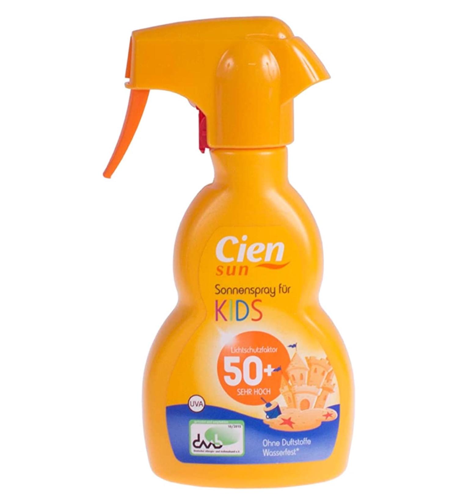 Cien Sun Kids LSF 50 Sun Spray 250ml - High Protection Sunscreen for Children - Shop Now for International Shipping - Buy Online on SooperMarket.com