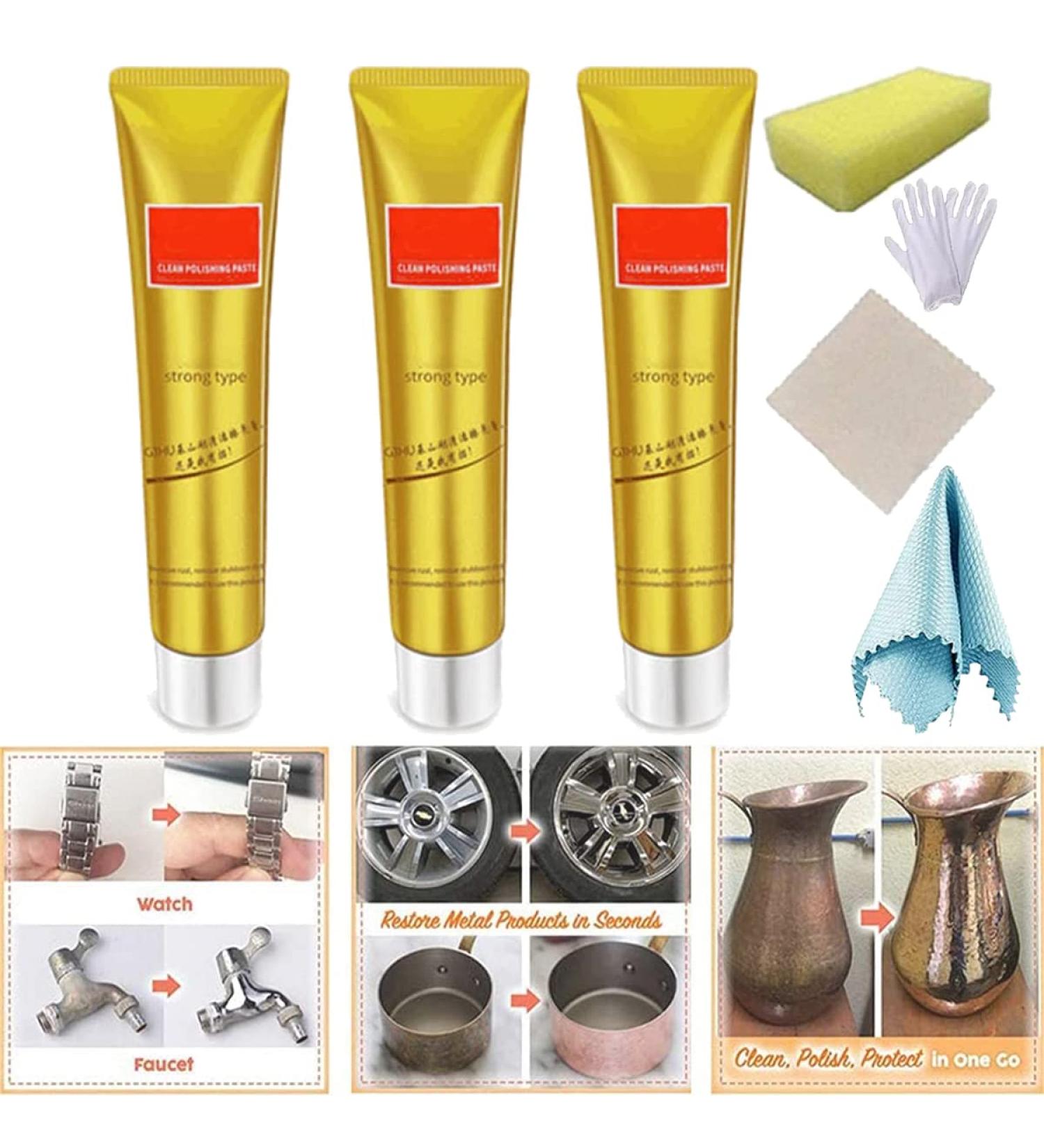 Metal Polishing Cream 2022 New Metal Polishing Paste Fixini All Metal Polish Cream Markforlove Metal Cleaning Paste Ultimate Metal Polish Cream Stainless Steel Cleaner Rust Remover (3) - Buy Online on SooperMarket.com
