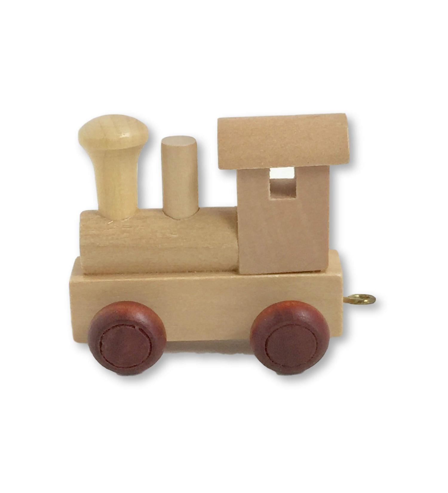 Childrens Personalised Wooden Alphabet Letter Train A-Z Name Set All Letters Available (Front Carriage) Engine