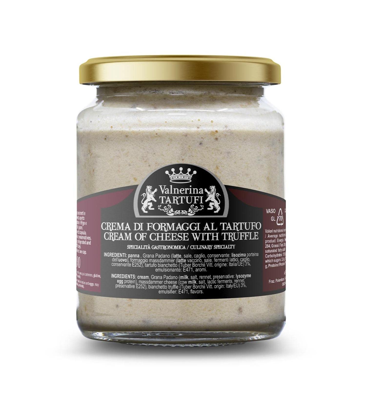 Valnerina Tartufi Cream Cheese & Truffles - 90g Jar for Pasta, Risotti, Meat, Fish, Cheese, and Bruschette - Buy Online on SooperMarket.com