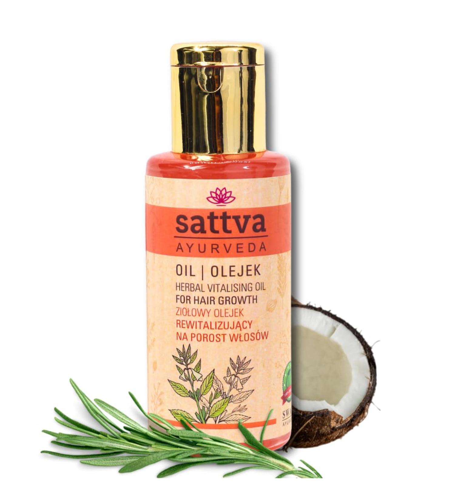 Sattva Vitalizing Hair Growth Oil - Natural Strengthening Oil for Hair Loss & Graying | 100ml - Buy Online on SooperMarket.com