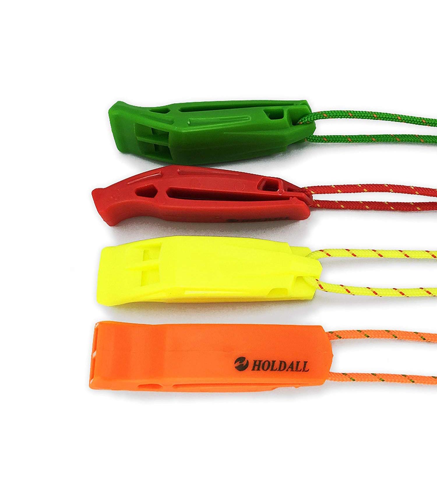 Emergency Whistle Pack of 4 with Lanyard | Ideal for Outdoor Activities Kayaking & Boating - Buy Online on SooperMarket.com