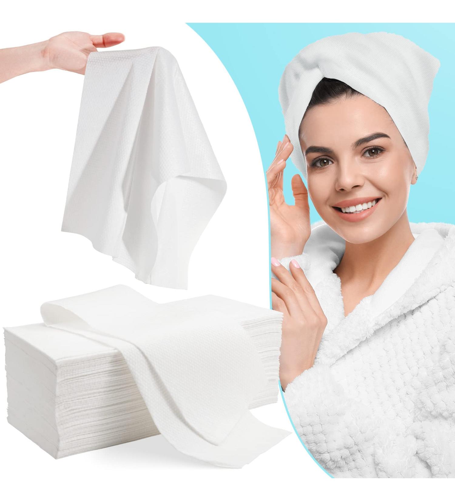 Noverlife 50 Pack Disposable Hair Towels - Non-Woven Salon & Spa Towels for Hair Drying, Foot Bath, and Travel - Disposable Guest Towel for Hair Care - Buy Online on SooperMarket.com