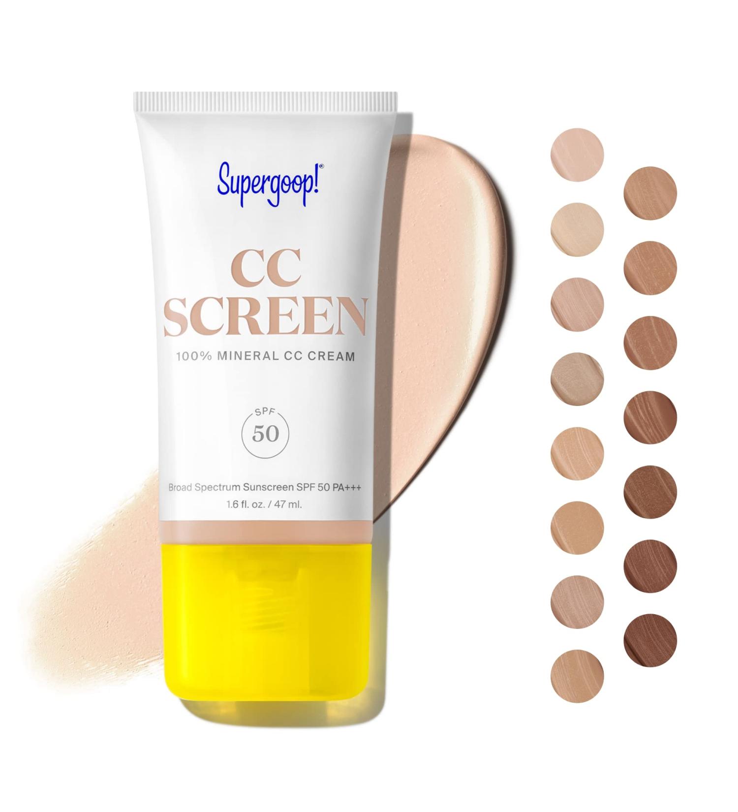 Supergoop! CC Screen SPF 50 - Mineral Color-Corrector & Tinted Moisturizer, 1.6 fl oz 100C - Buy Online on SooperMarket.com