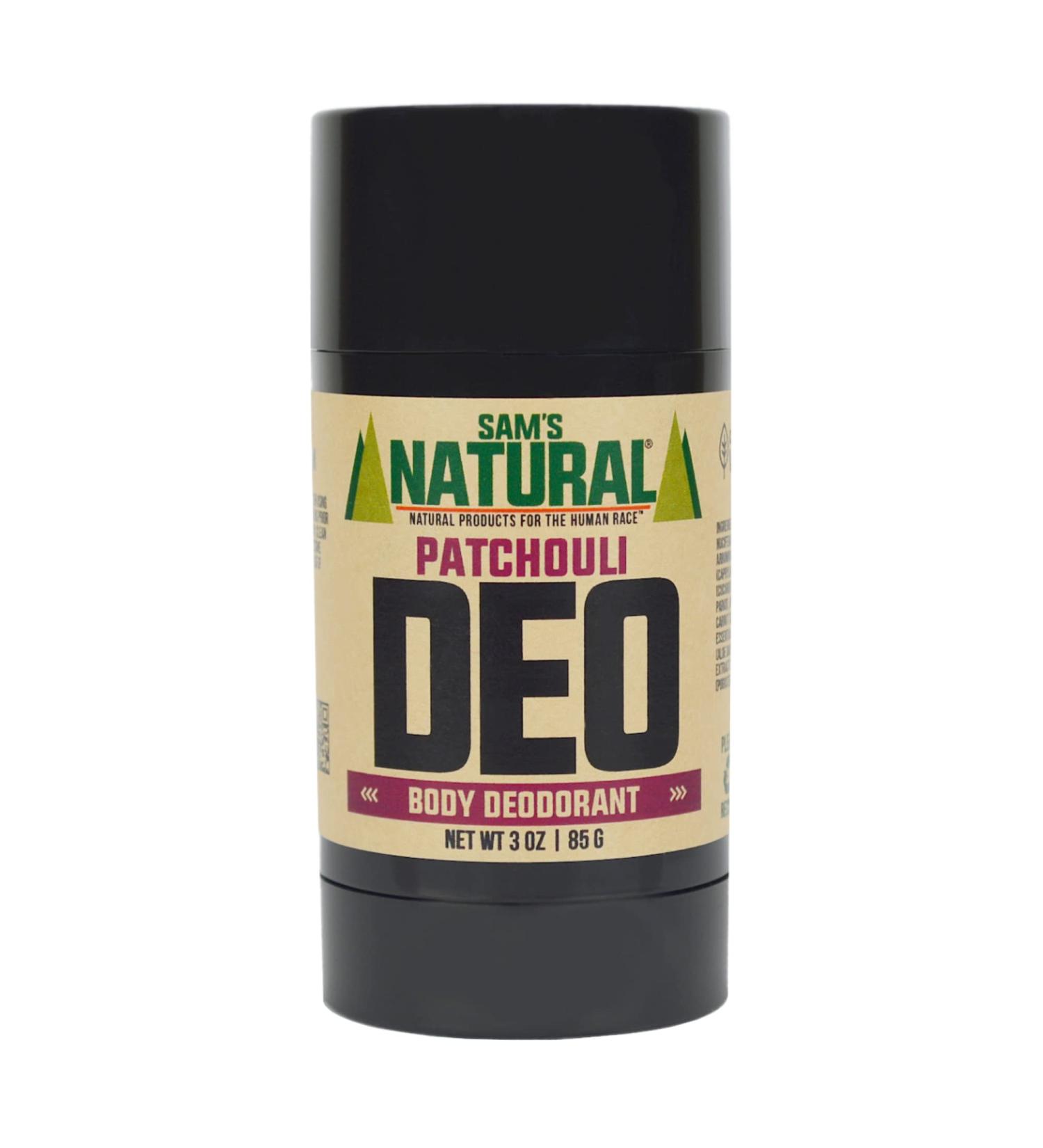 Sam's Natural Patchouli Deodorant - 3 oz | Aluminum-Free, Vegan, Made in New Hampshire | For Men, Women, Unisex - Buy Online on SooperMarket.com