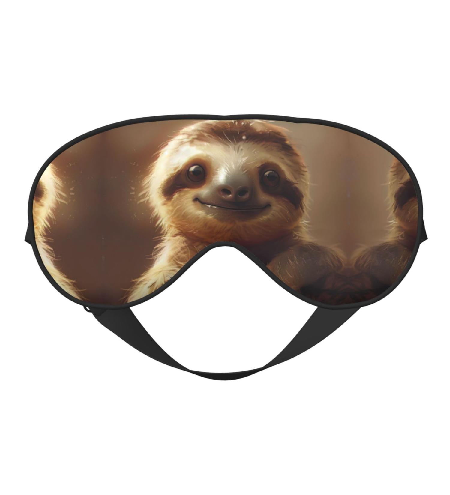 SSIMOO Adorable Sloth Sleep Mask - Adjustable Breathable Eye Mask for Comfortable Sleep | International Shipping Available - Buy Online on SooperMarket.com