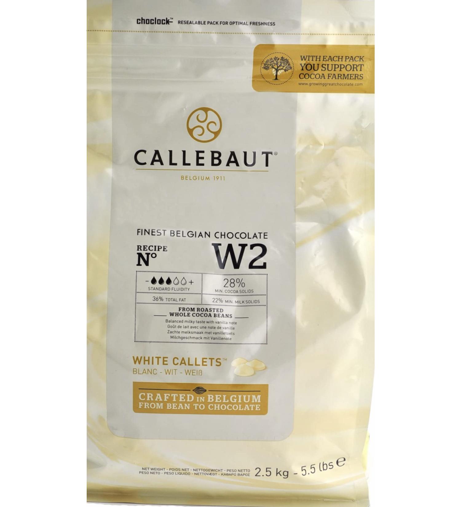 Callebaut White Chocolate 2.5 Kg - Buy Online on SooperMarket.com