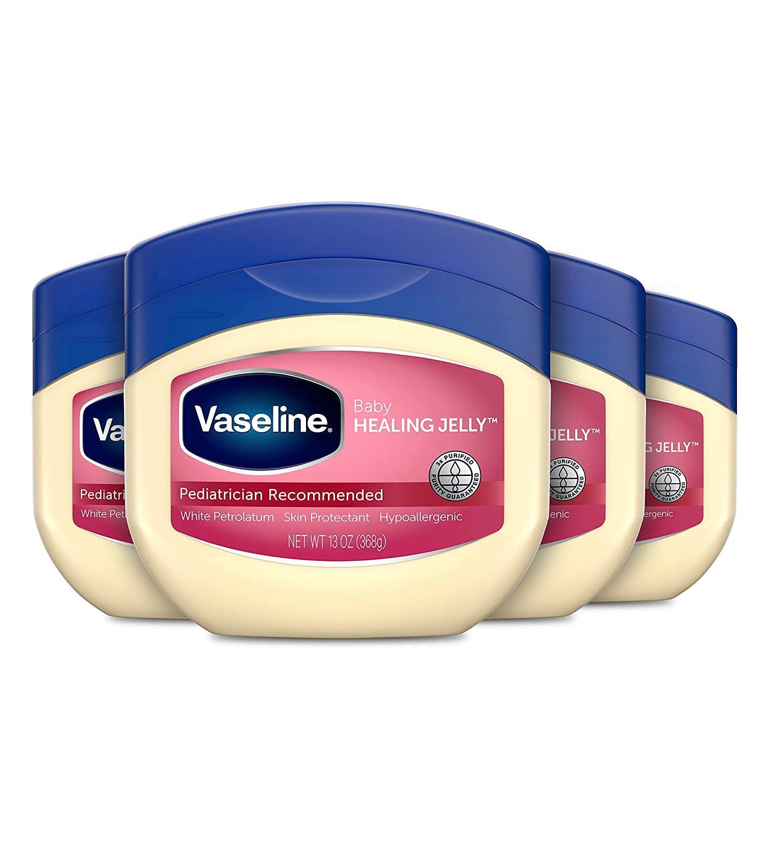 Vaseline 100% Pure Petroleum Jelly Baby Skin Protectant 13 Oz - Pack of 4 - Buy Online on SooperMarket.com
