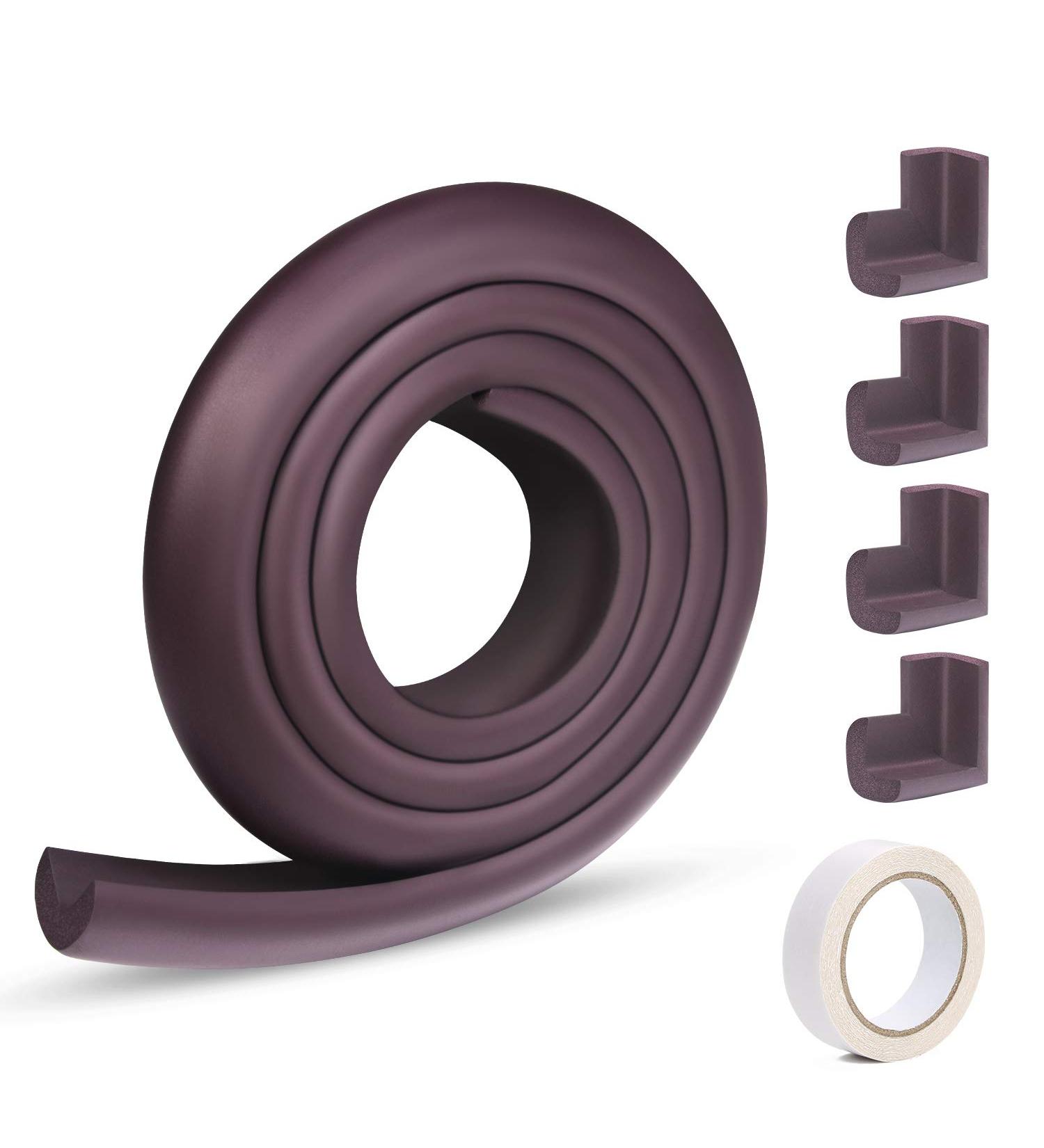 Vicloon Edge Protectors 2 M Foam Safety Strip and 4 Corner Cushion Protector Set Edge Corner Guards for Baby - Purple - Buy Online on SooperMarket.com