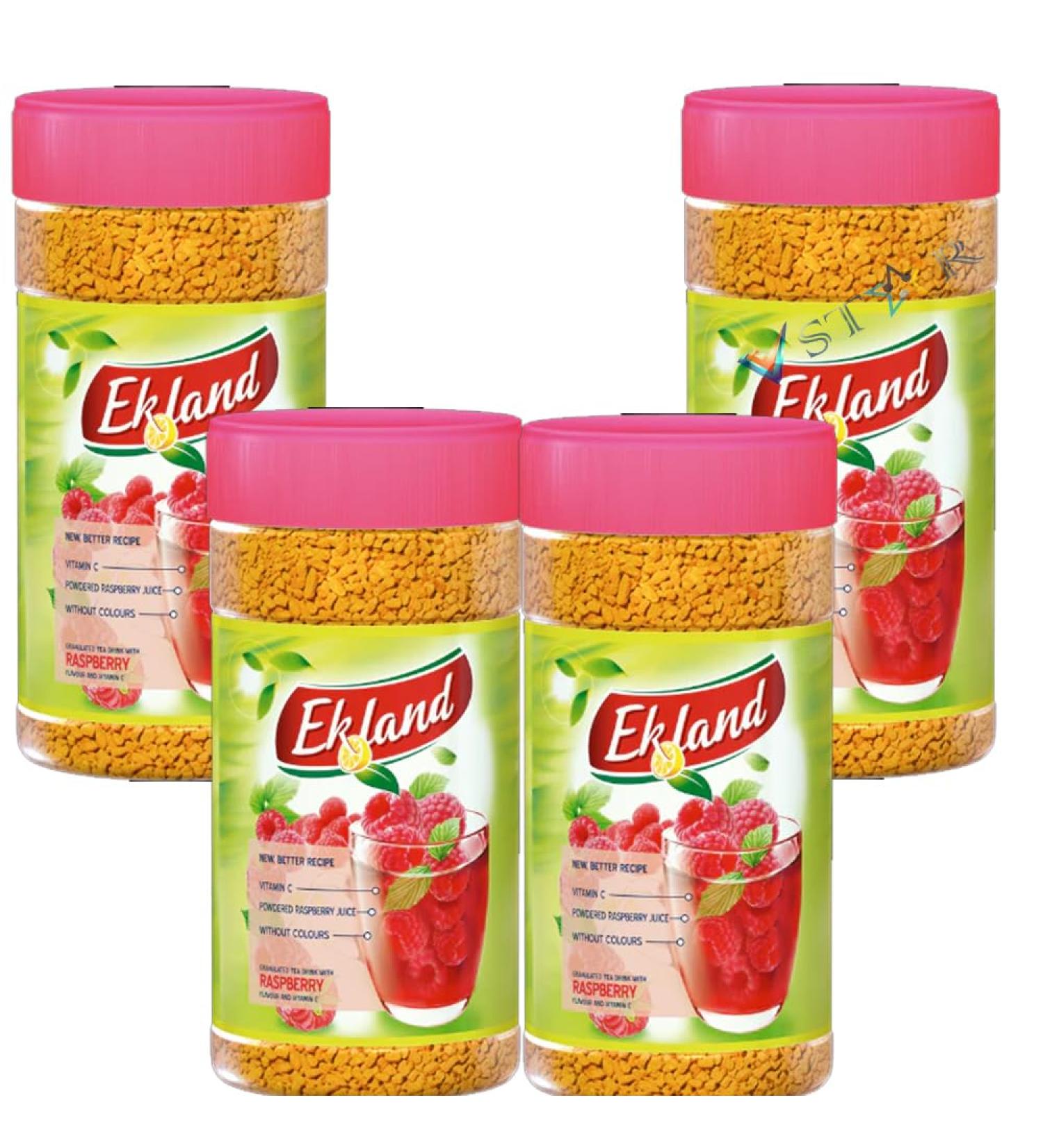 Ekoland Raspberry Multivitamin Lemon & Forest Fruit Flavoured Granulated Tea Drink 350g (4 Raspberry) Raspberry 4