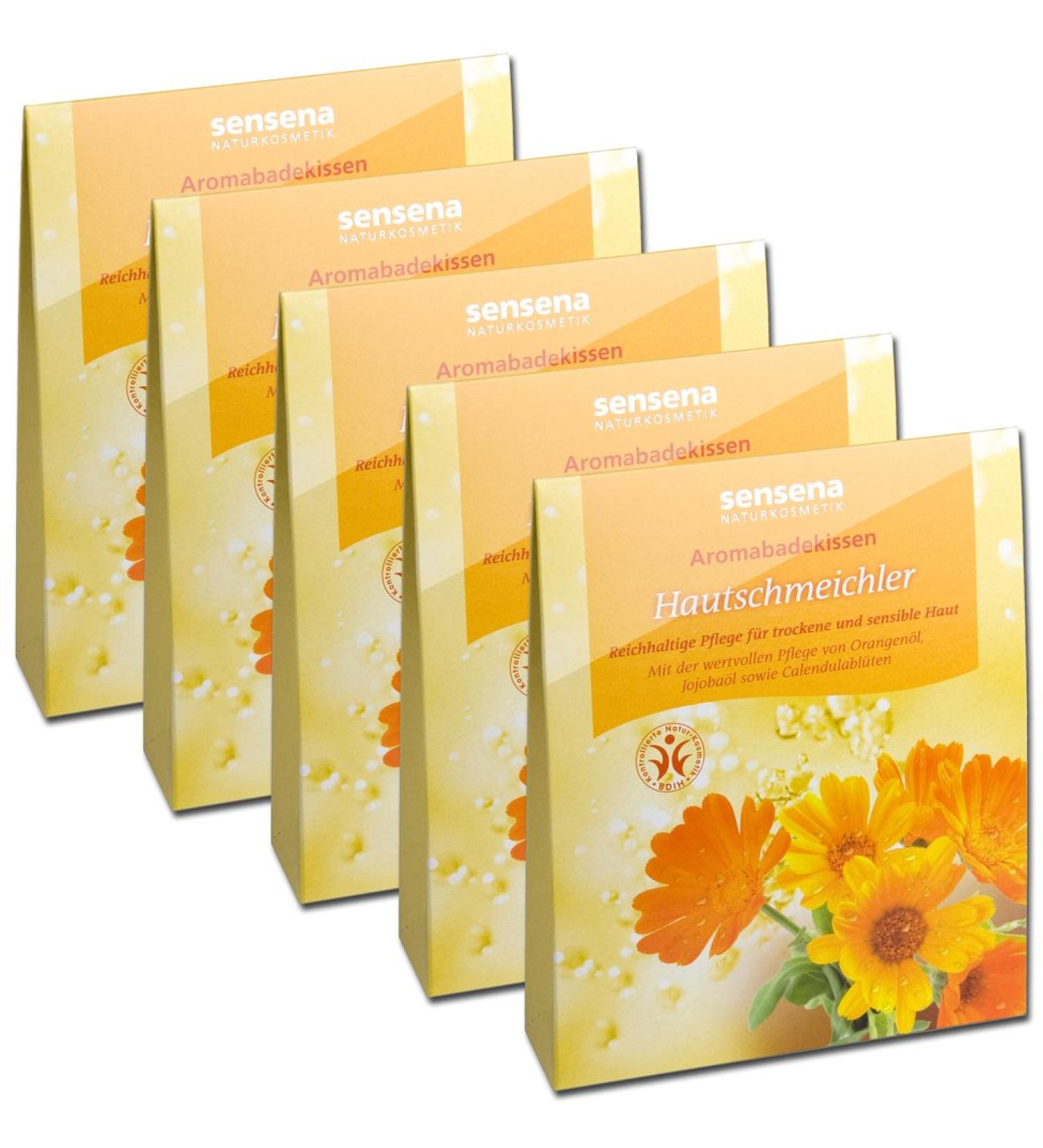 Natural cosmetics aroma bath pillow value pack "Skin flatterer" 5x 60 g