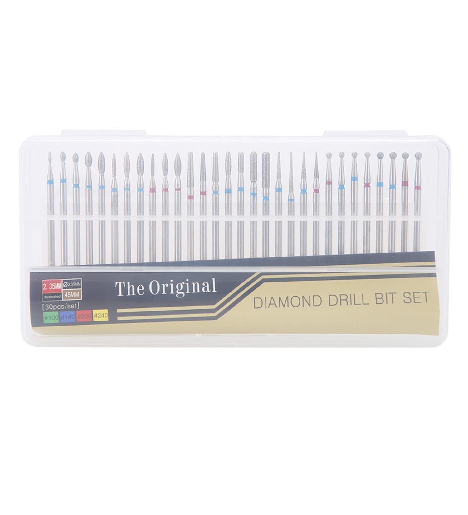 Diamond Cuticle Dead Skin Clean Grinding Burrs Set Drill Bits Dead Skin Nail Files Manicure Tool for Nail Salon Personal Manicure Grinding Polishing Peeling - Buy Online on SooperMarket.com