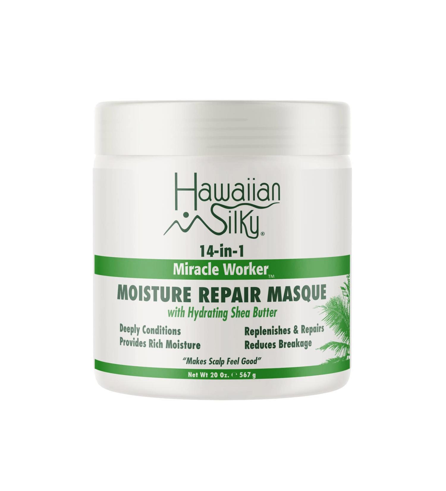 Hawaiian Silky 14-in-1 Miracle Worker | Moisture Repair Masque w/ Hydrating Shea Butter 20 oz (Pack of 2)