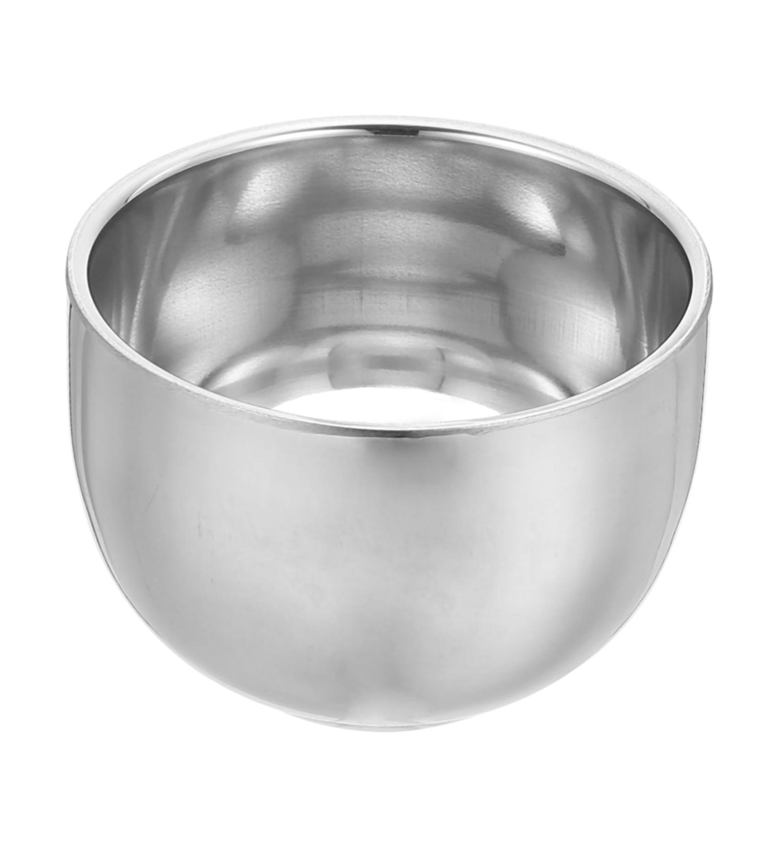 NOLITOY Stainless Steel Shaving Cream Foaming Bowl | Men's Double-Wall Shaving Mug & Accessories for Smooth Shave - Buy Online on SooperMarket.com