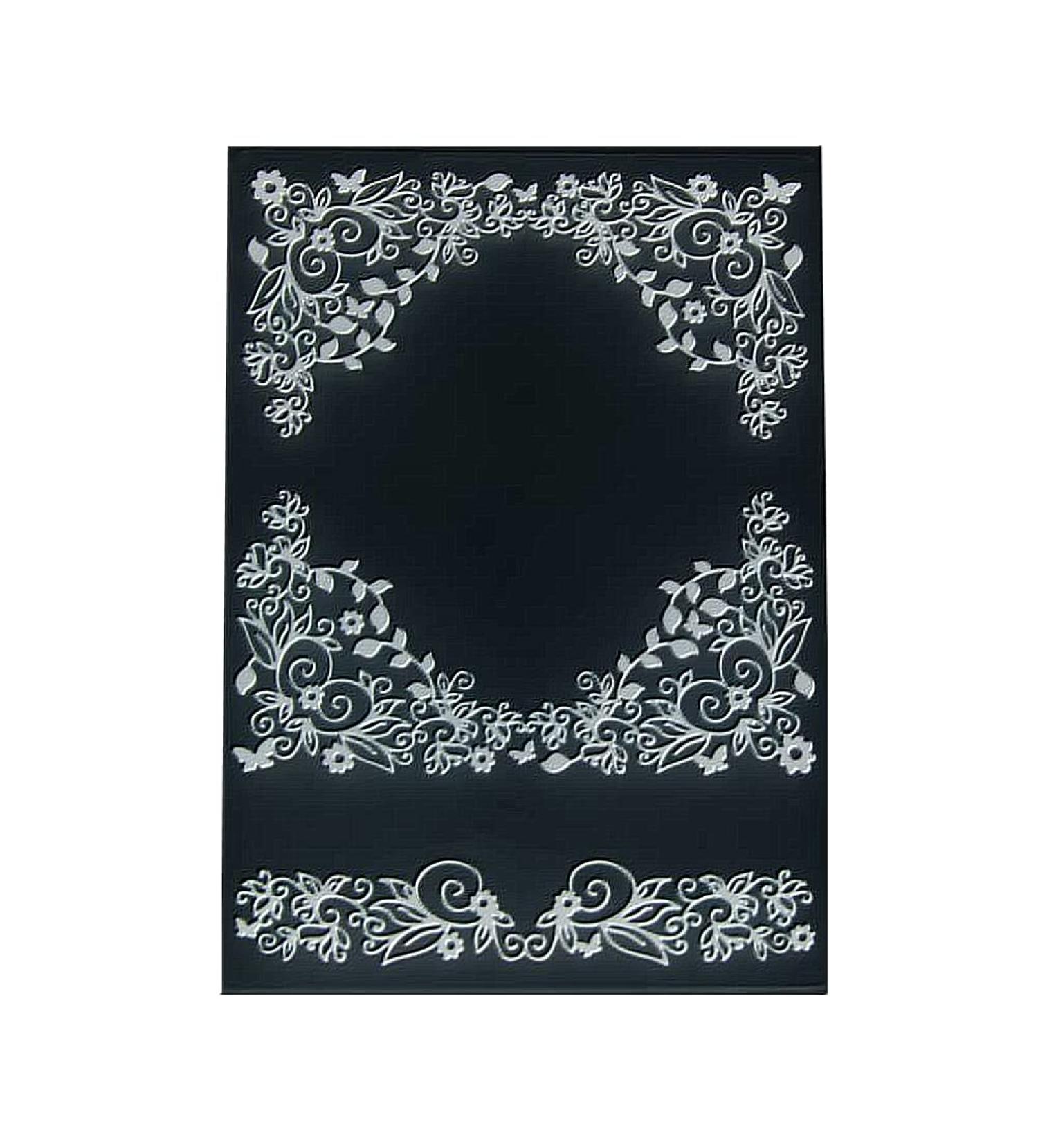 Vine Frame Pattern Plastic Embossing Folder - 4-1/8''x5-13/16'' | Textured Impressions for Paper Crafts, Card Making, Scrapbooking - Buy Online on SooperMarket.com