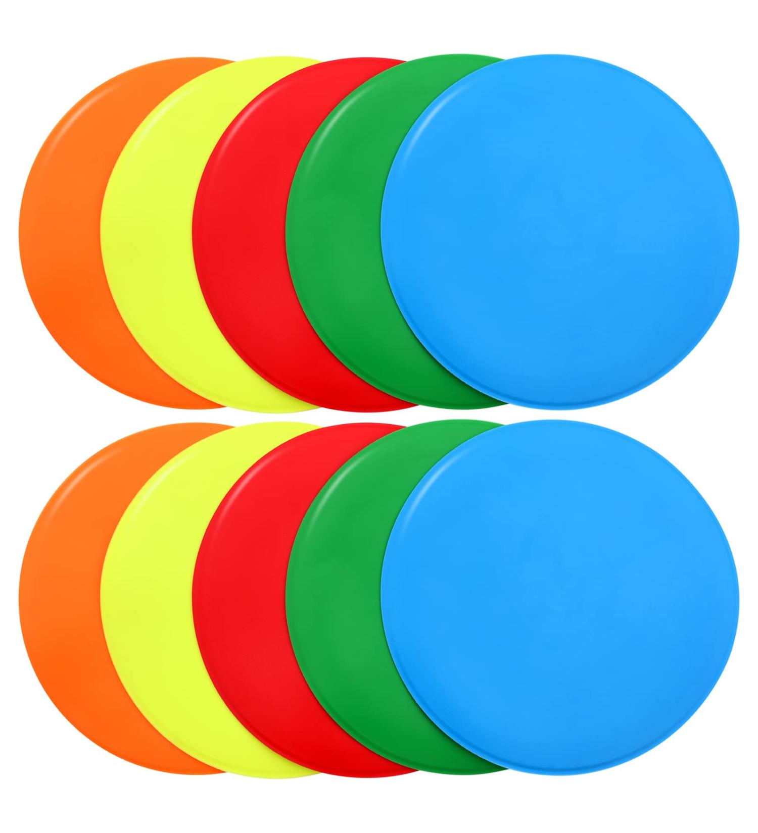 Kai Xin 9 Inch Anti-Slip Agility Spot Markers Set - 10 Pcs | Indoor Outdoor Sports Training & Drills | Multicolor - Buy Online on SooperMarket.com
