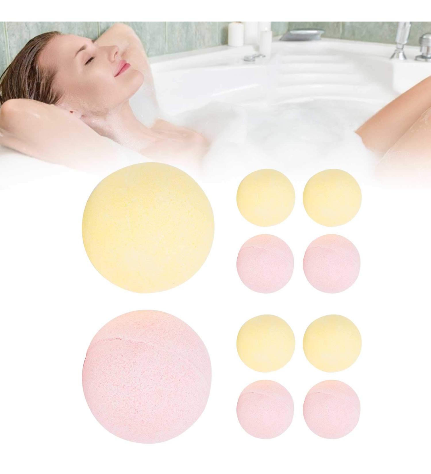 Pack of 10 Scented Bath Bombs & Pearls | Exfoliating Bath Additive for Itchy Skin Relief - International Shipping - Buy Online on SooperMarket.com
